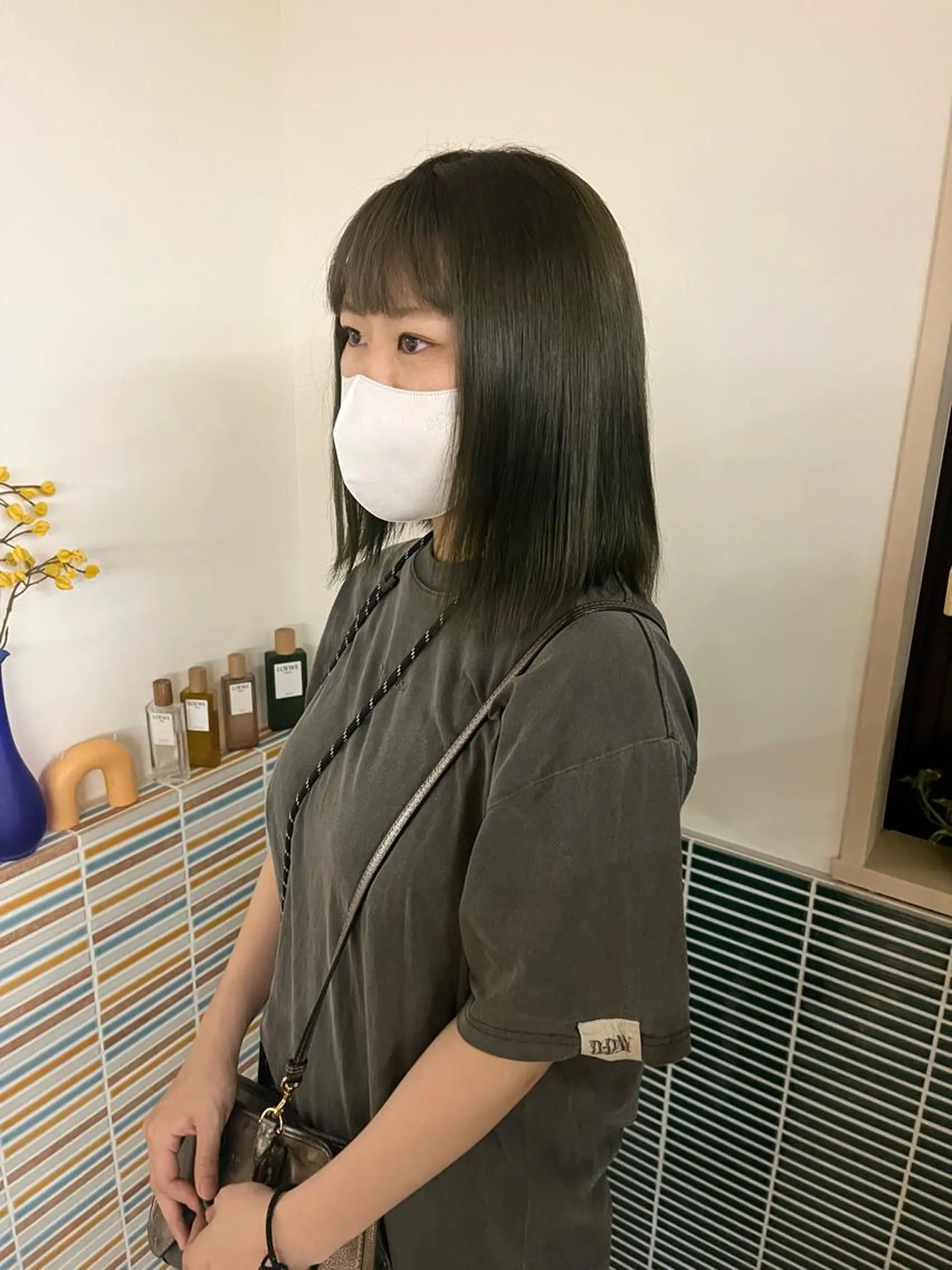 ミディアム カラー オリーブカラー カット ヘアカラー トリートメント 🩷ハイトーン透明感 レイヤー🩷ユリカのヘアスタイル