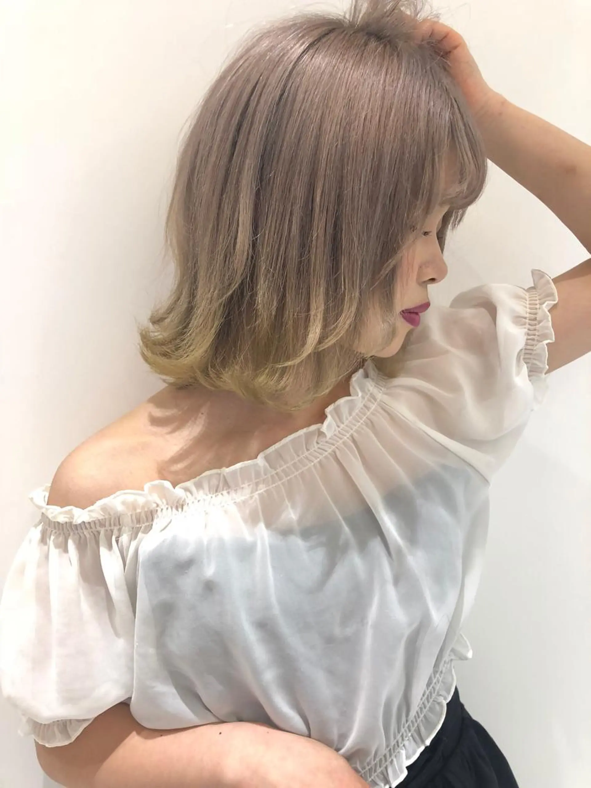 ミディアム 浜田 敦史のヘアスタイル