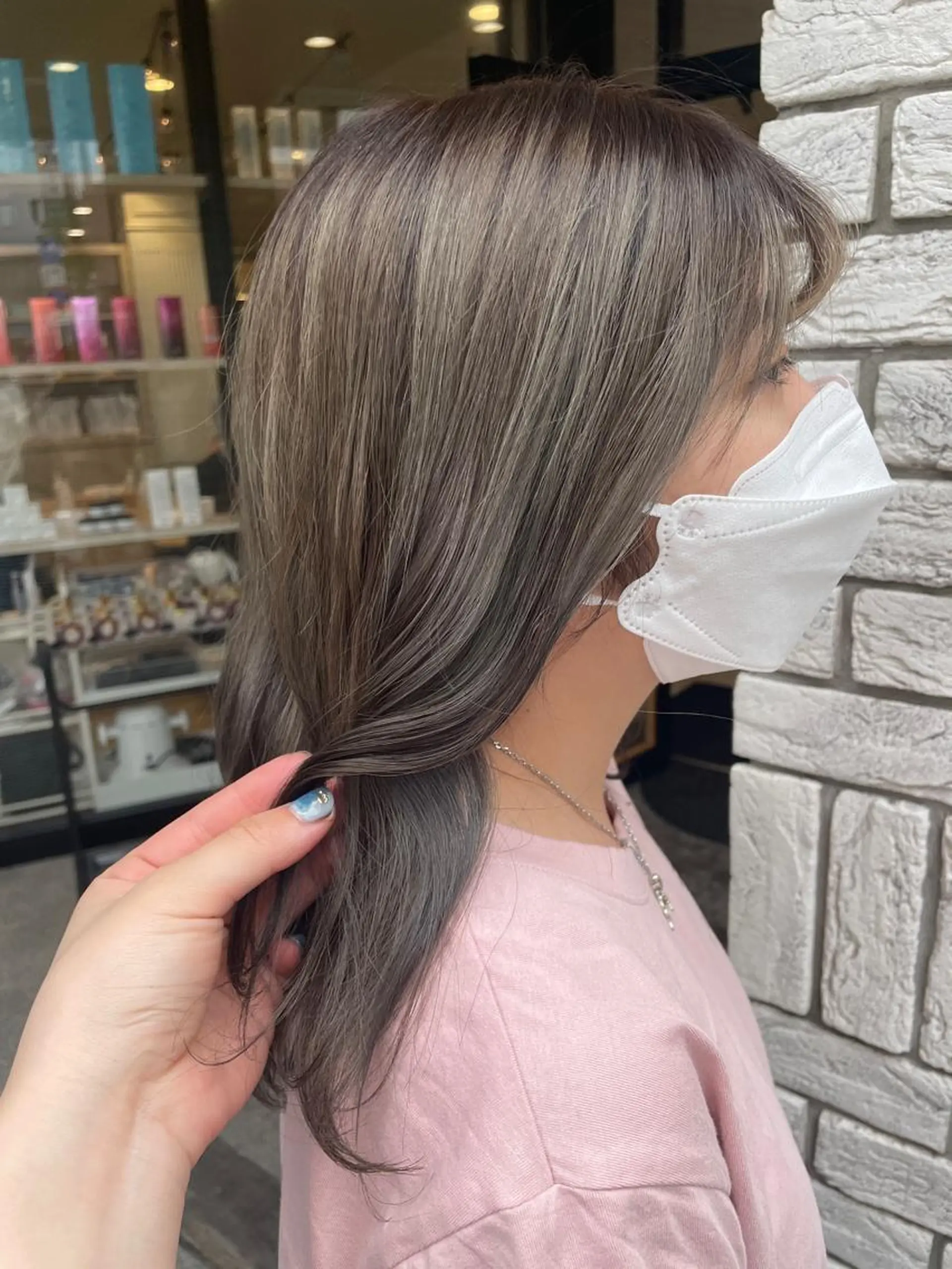 セミロング カラー ベージュカラー オリーブベージュ カラー/レイヤー/ 髪質改善/PAAQのヘアスタイル