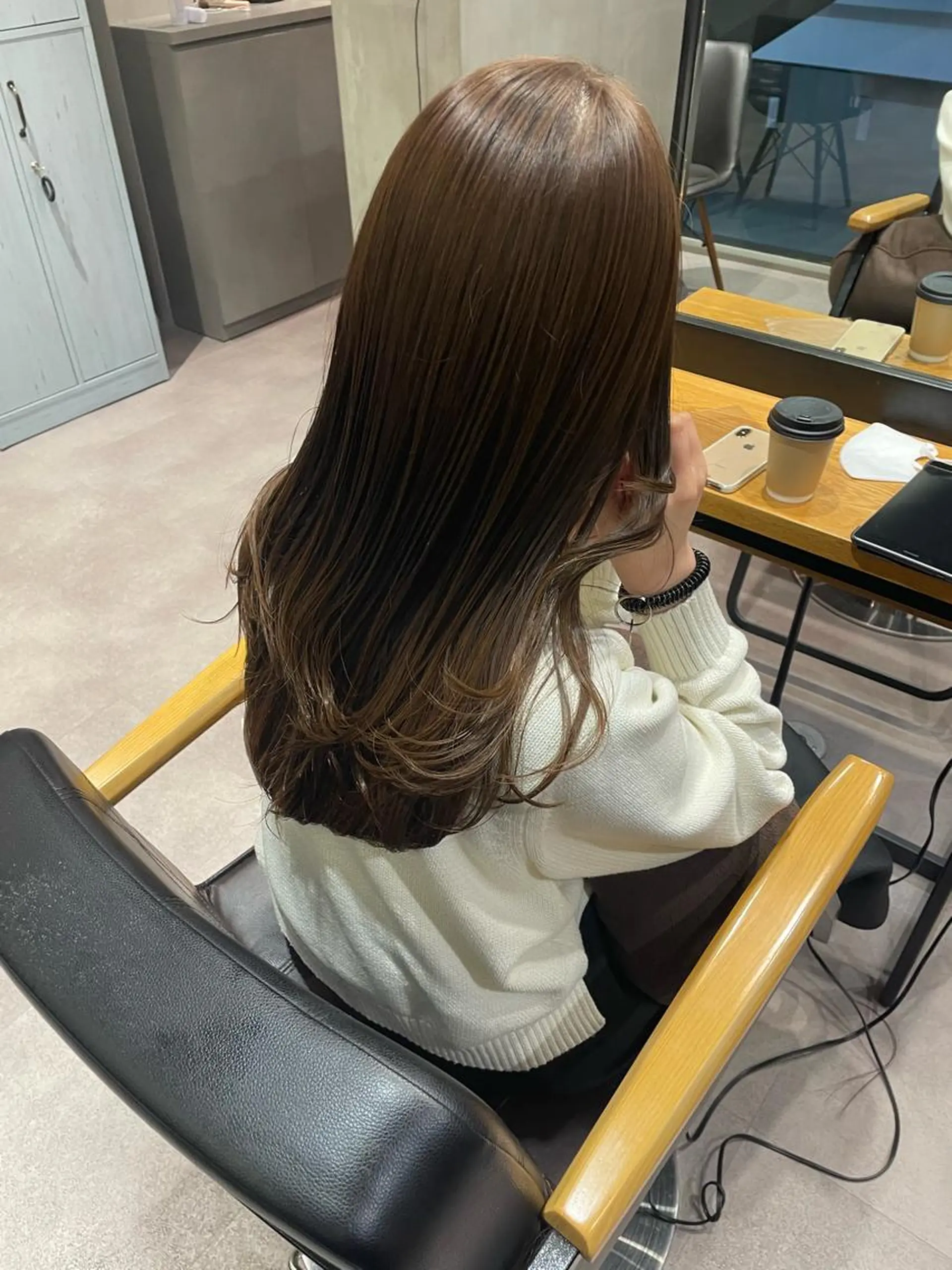 ロング カラー 韓国風/オシャレ /縮毛矯正/滝口琴未のヘアスタイル