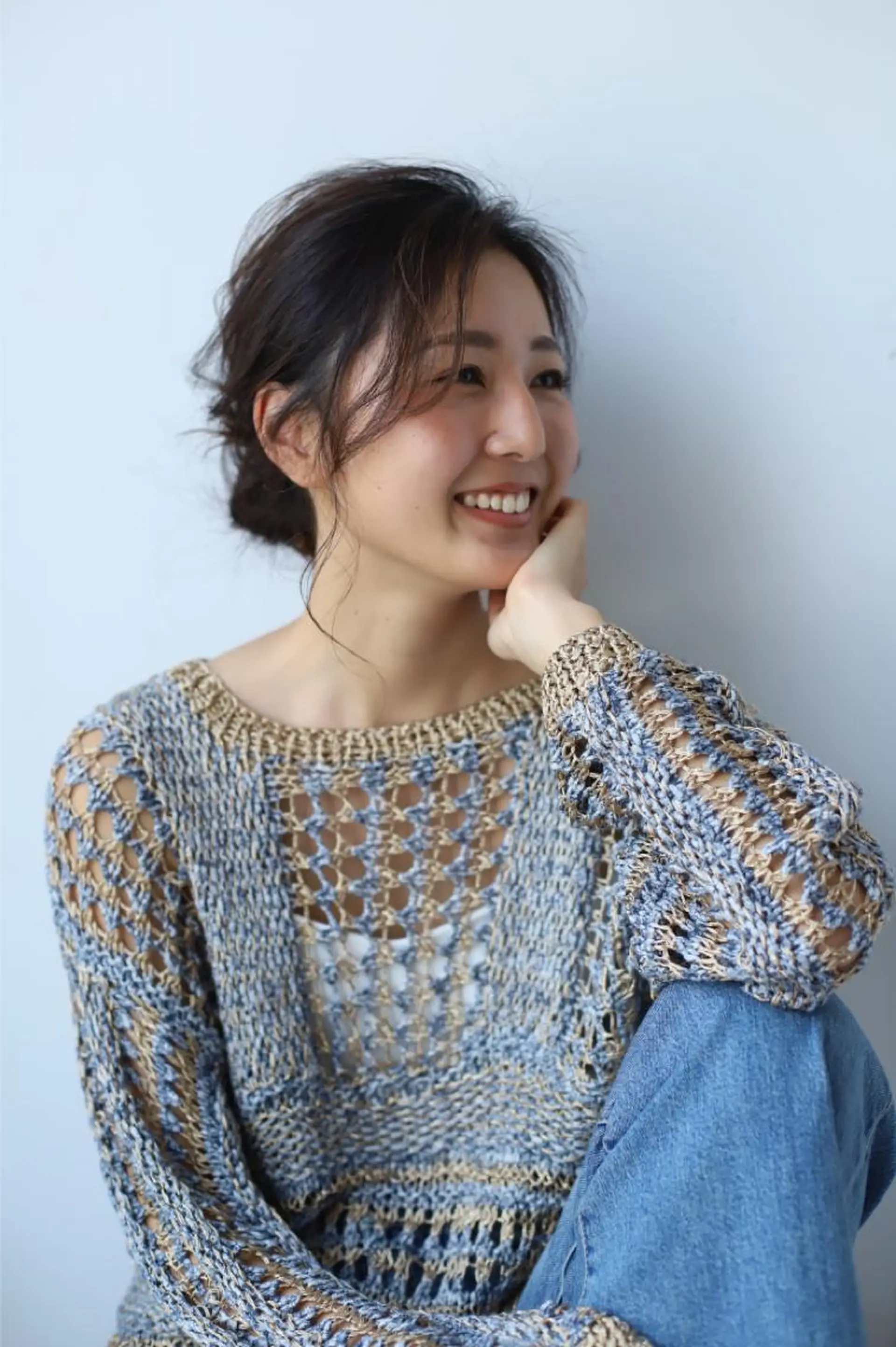 セミロング カラー ヘアアレンジ パーマ 髪質改善/韓国/ ヘアセット/夏美のヘアスタイル