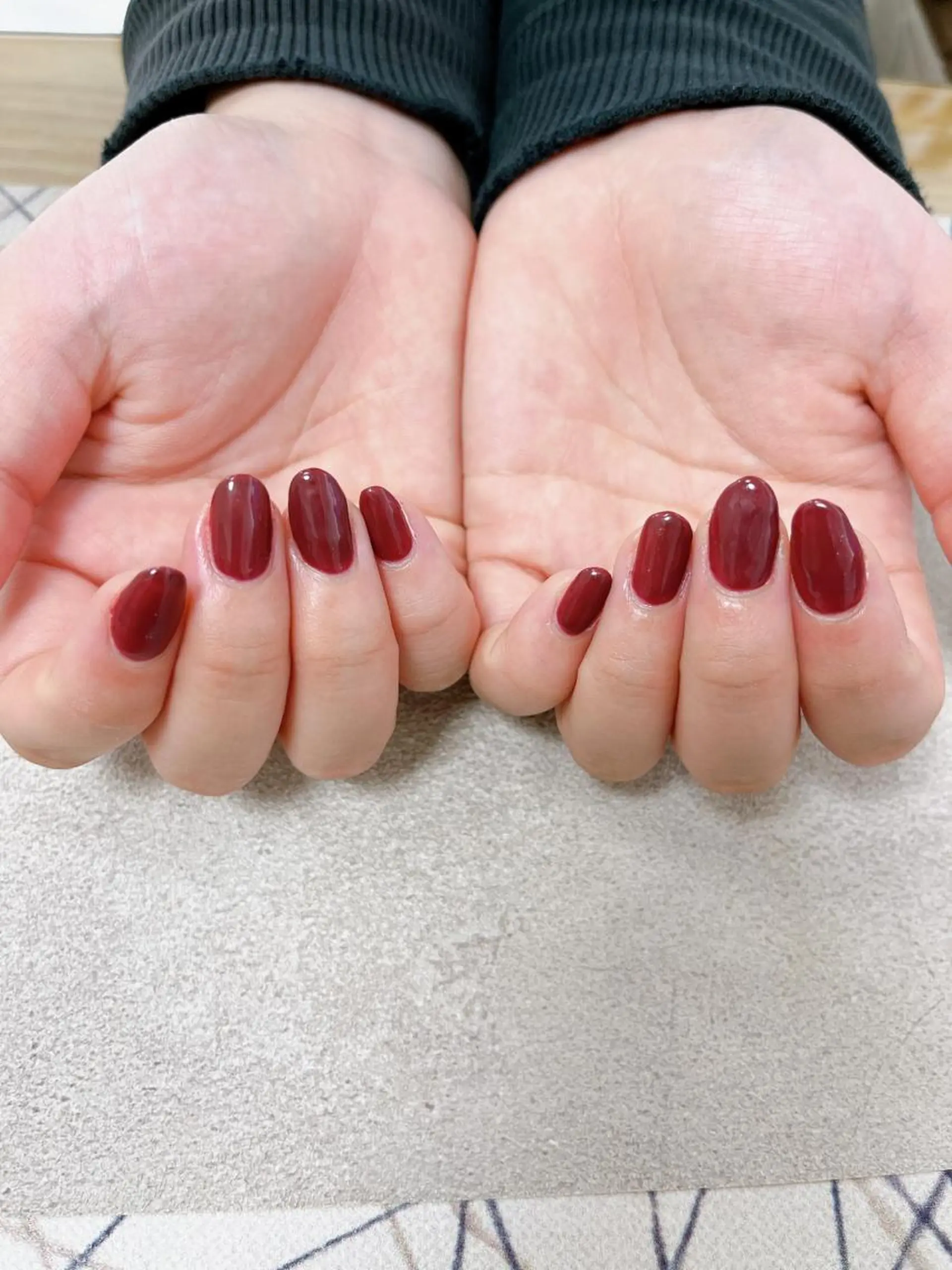 ネイル オーロラネイル ボルドー フラワーネイル フットネイル フレンチネイル mogunail &blowのネイルデザイン