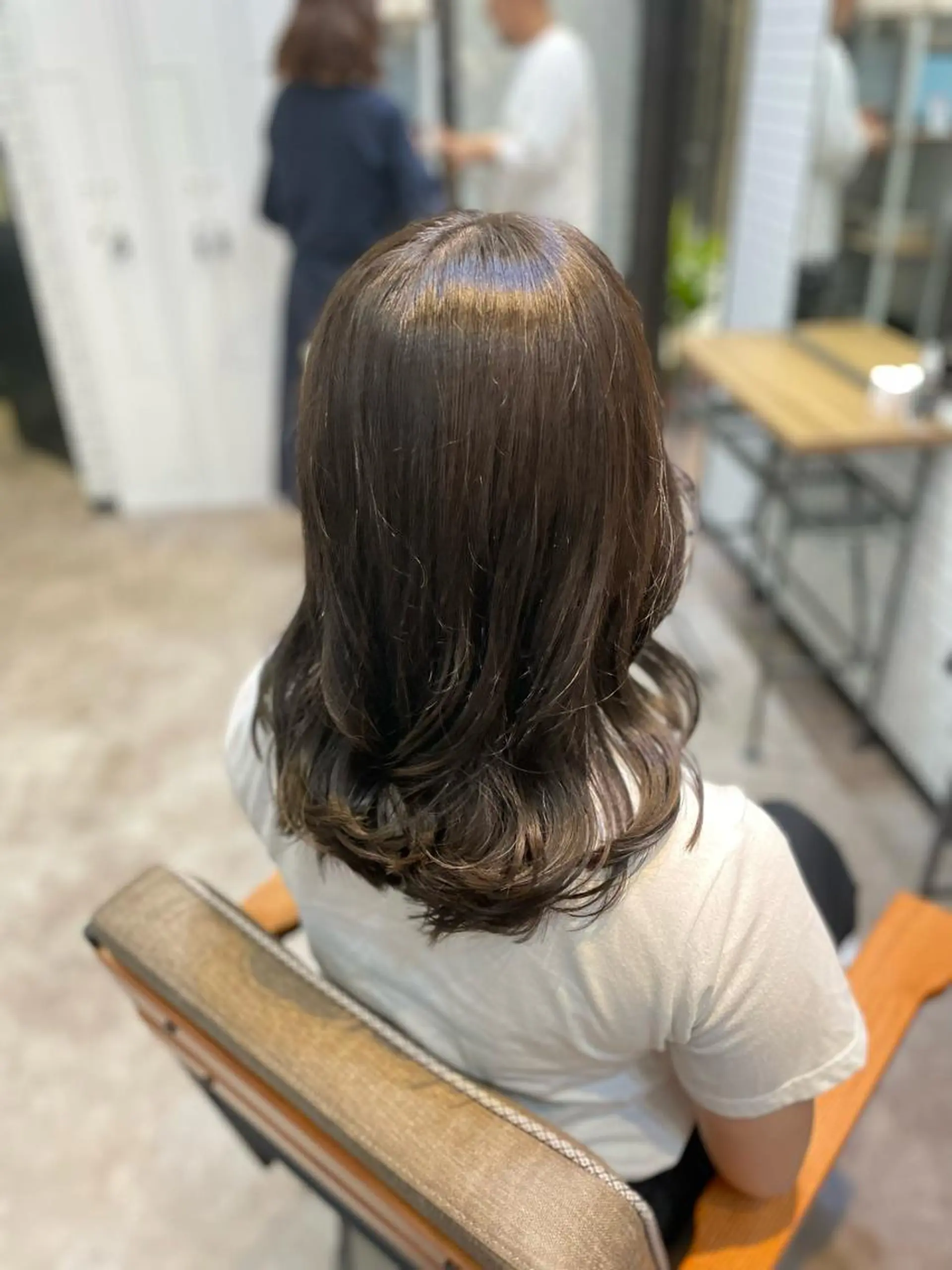 セミロング カラー セミロングパーマ バレイヤージュ ブリーチ ケアブリーチ ダブルカラー ✨ハイトーン✨ダブル カラー✨シバサキのヘアスタイル