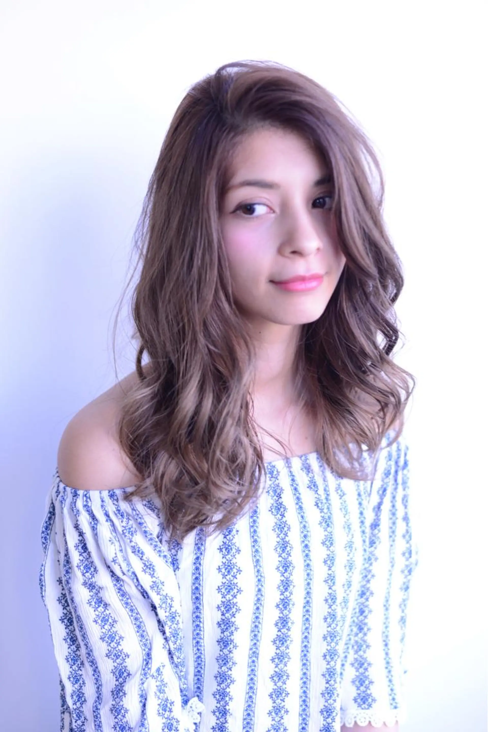 セミロング 外国人風カラー LOMA🇰🇷 銀座クボタのヘアスタイル