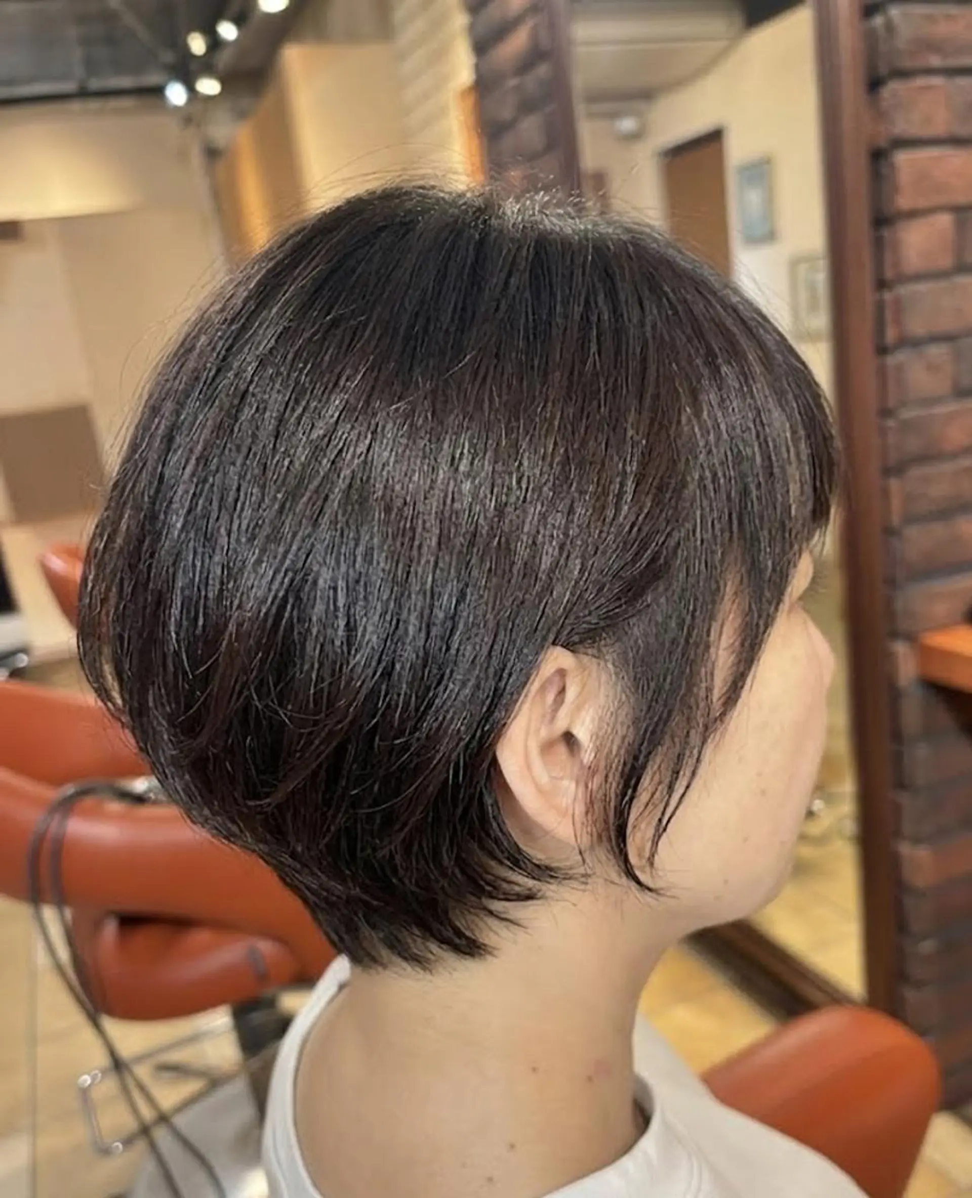ショート カラー 黒髪 ショートヘア カット トリートメント ヘッドスパ flencia 丸 和博｜カットのヘアスタイル