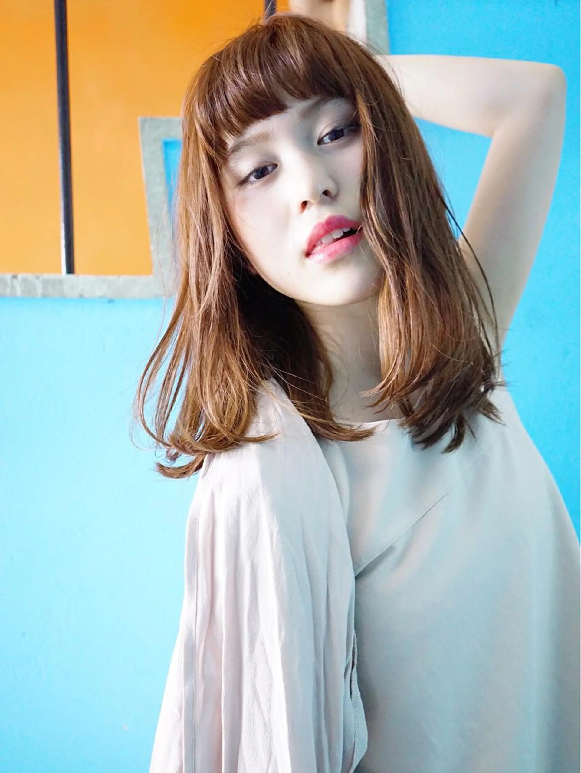 ミディアム セミロング カラー WHOLE所属・花井 啓好のヘアスタイル