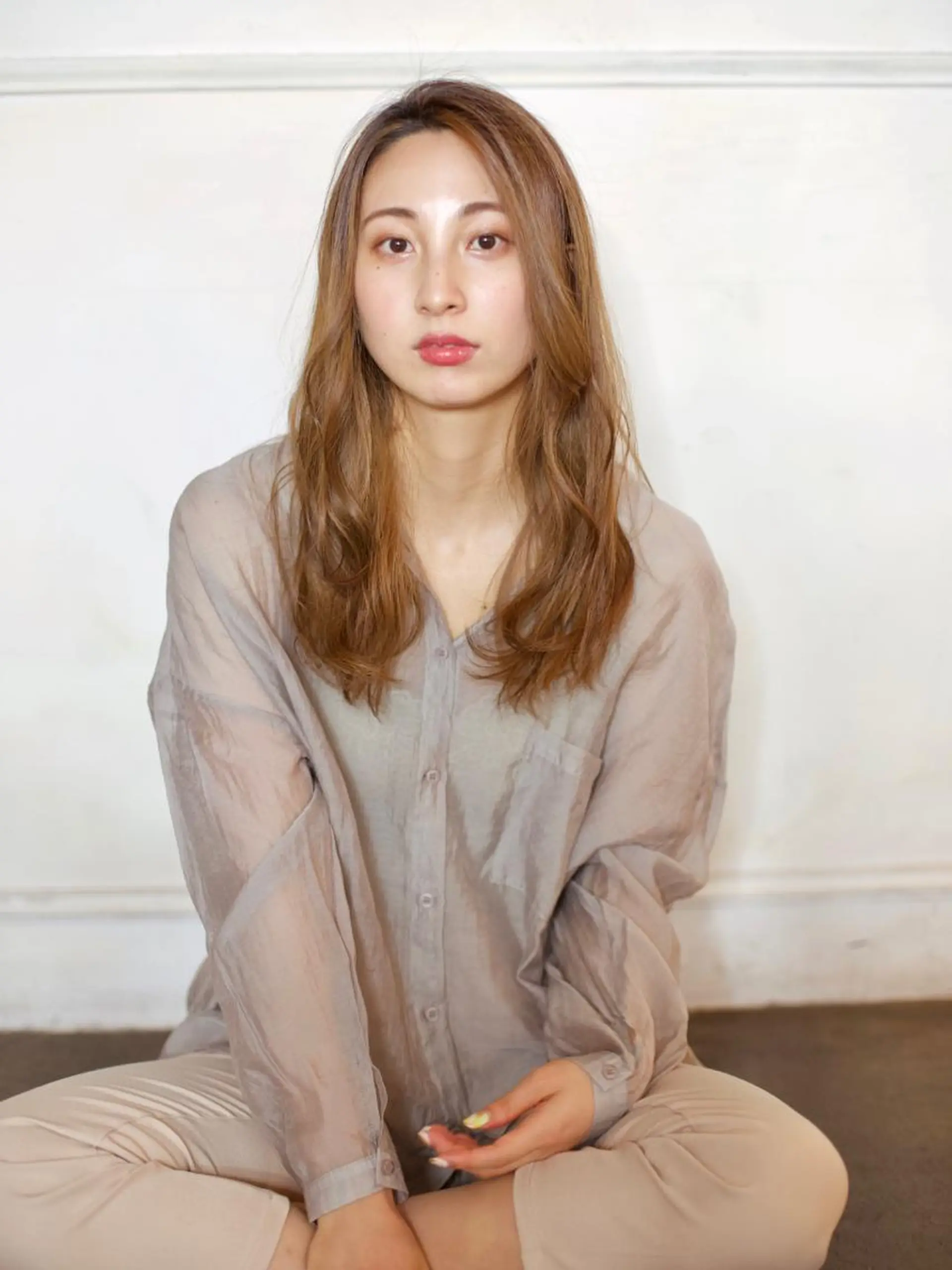 セミロング カラー パーマ 髪質改善/艶髪 永山のヘアスタイル