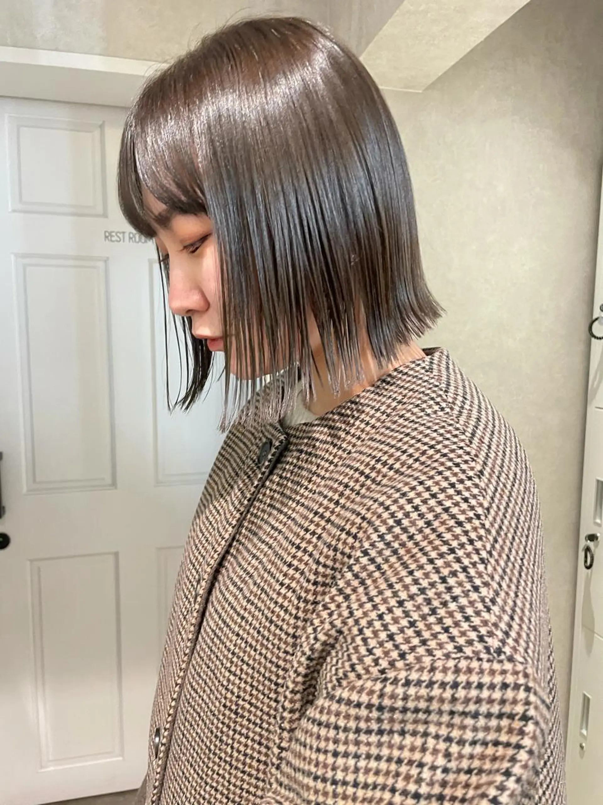 ミディアム カラー オリーブカラー カット ヘアカラー ナチュラル透明感🌱 小山美樹子のヘアスタイル