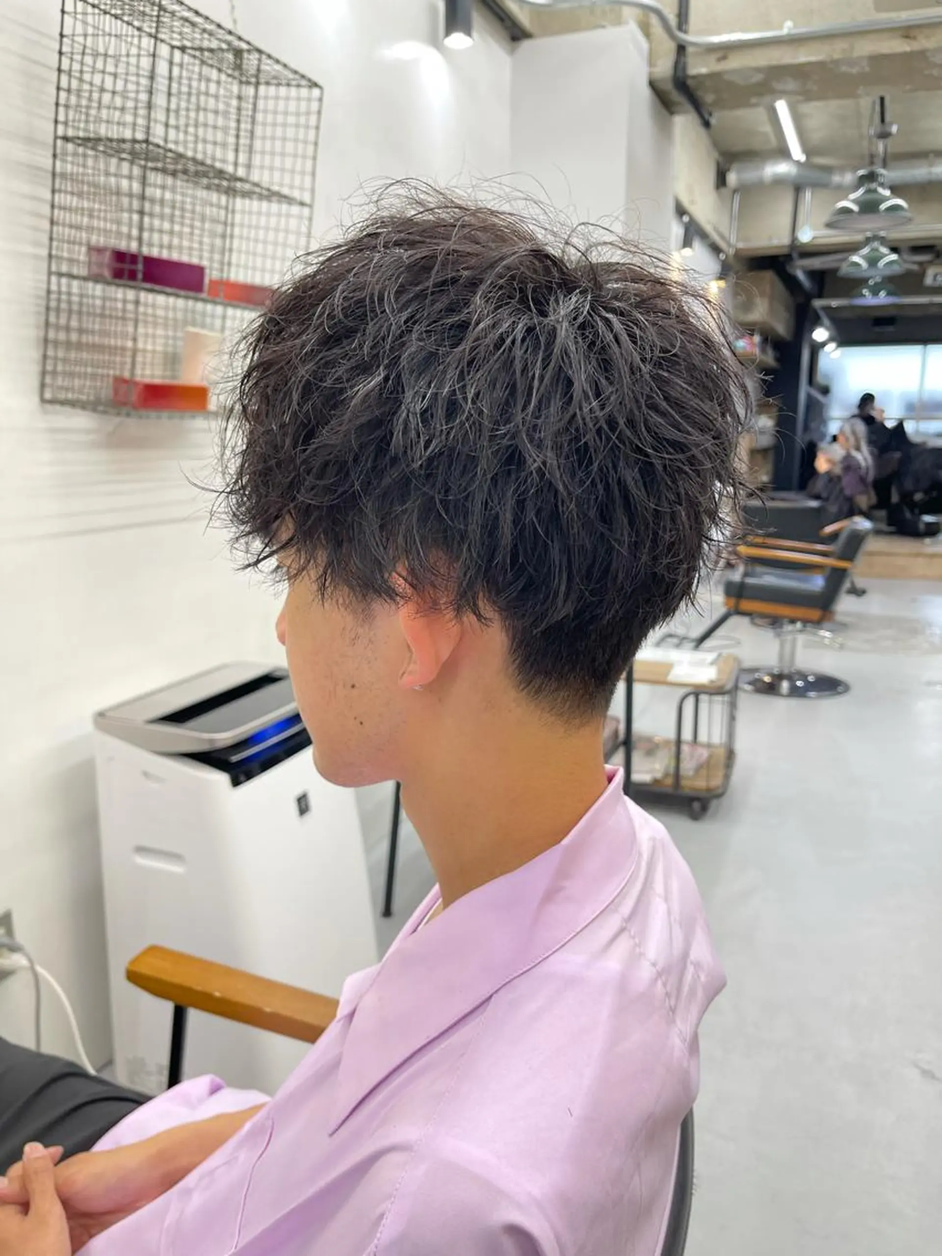 ショート パーマ メンズ マッシュ メンズパーマ ショートヘア スパイラルパーマ カット パーマ 森本裕/オーナー/ スパイラルパーマのヘアスタイル