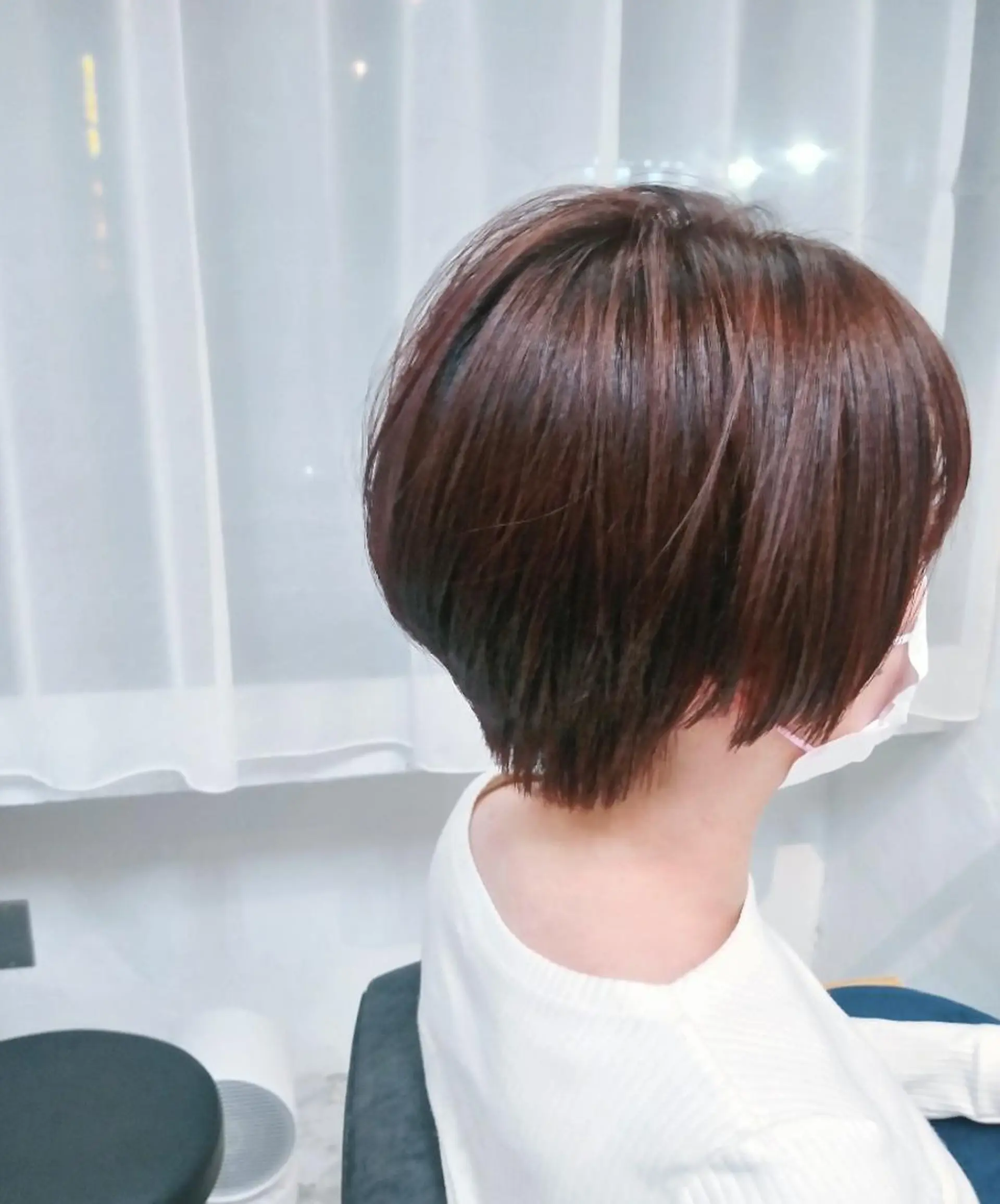 ショート カラー レッドカラー 大場 友稀のヘアスタイル