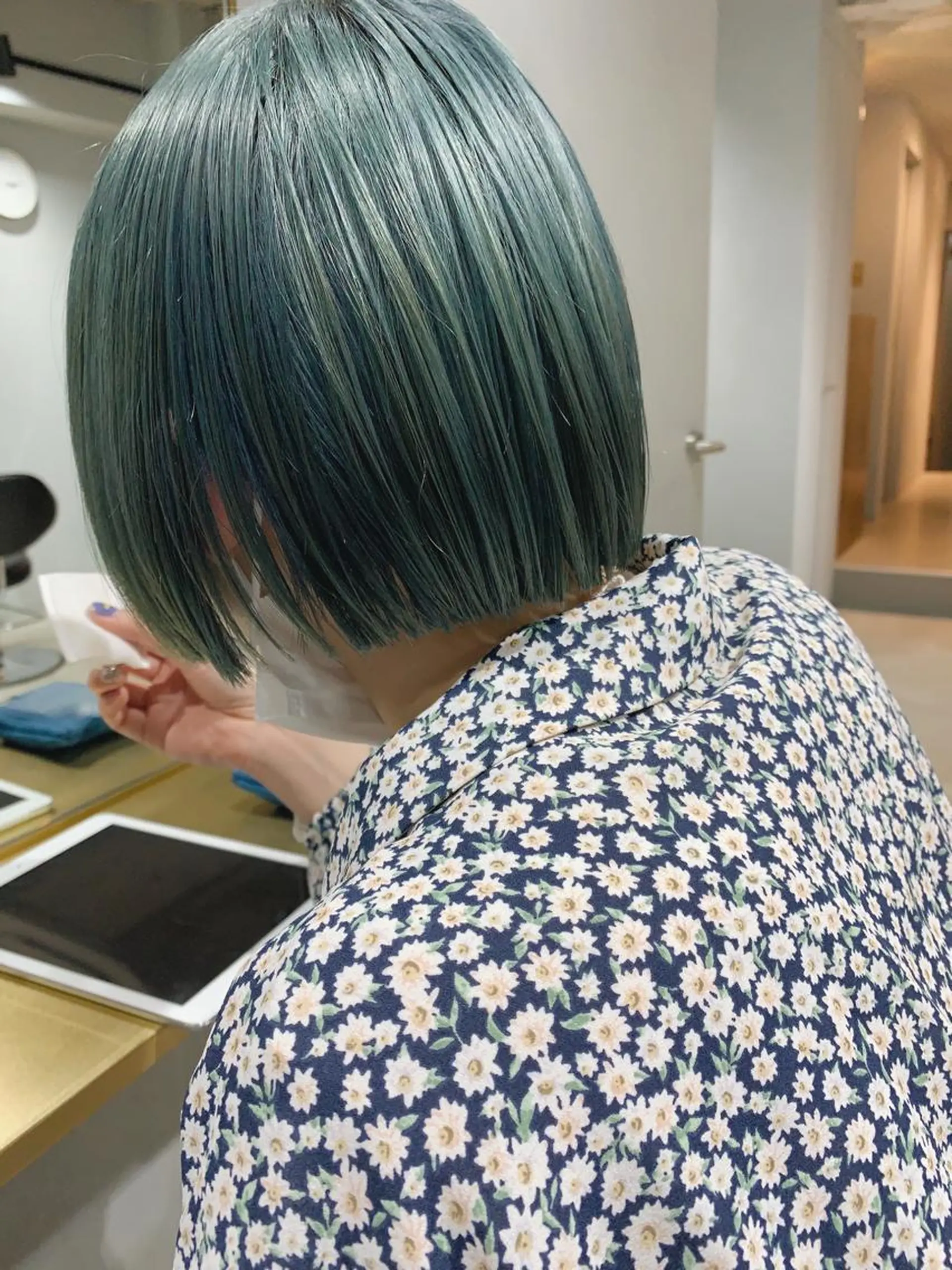 ショート カラー ボブパーマコテ巻き風 パーマNo1深江秀平のヘアスタイル