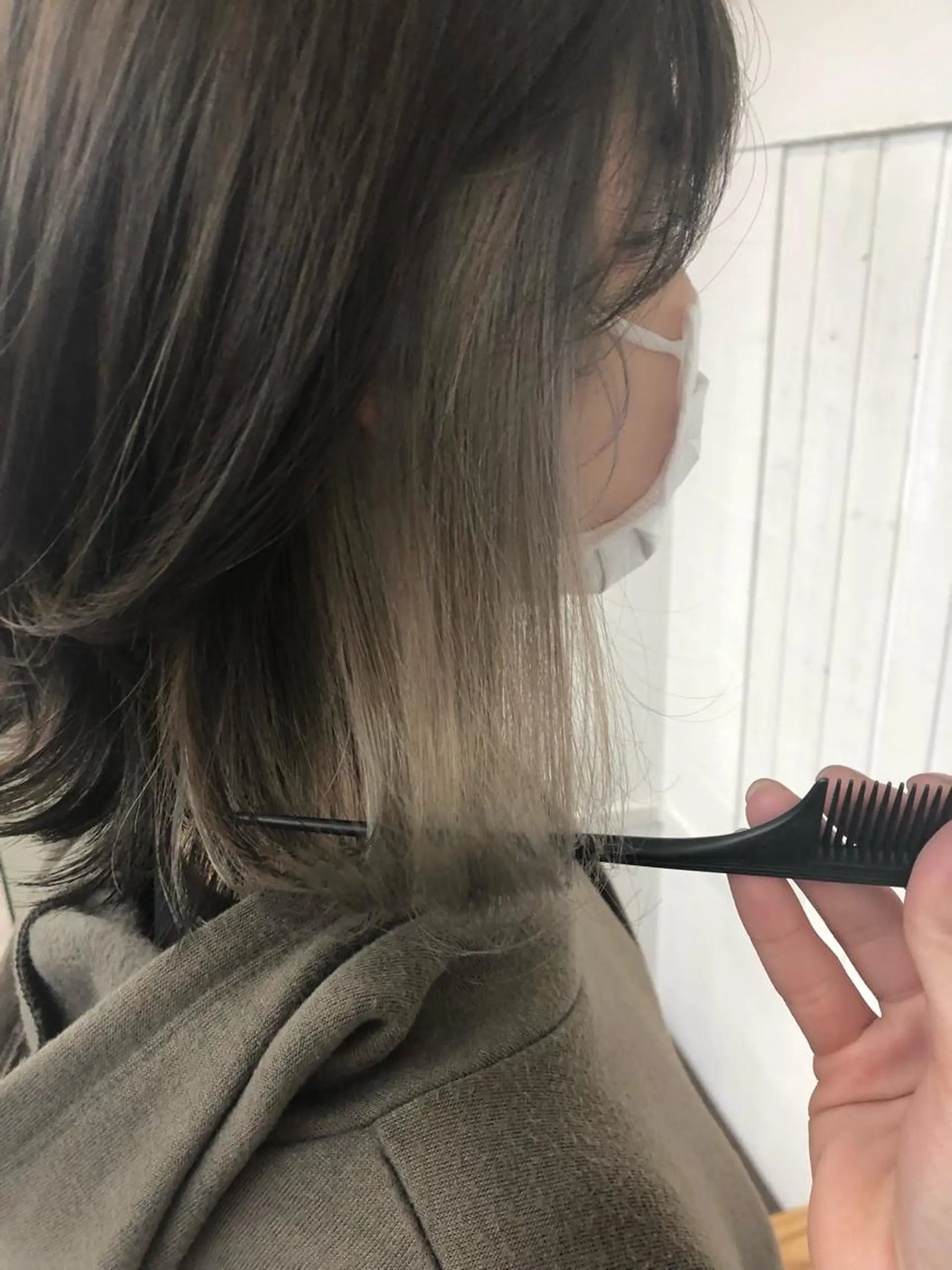 ロング カラー ヘアアレンジ アディクシーカラー アッシュ ベージュカラー 黒髪 ブリーチ JURI🤎 ワンカールレイヤーのヘアスタイル