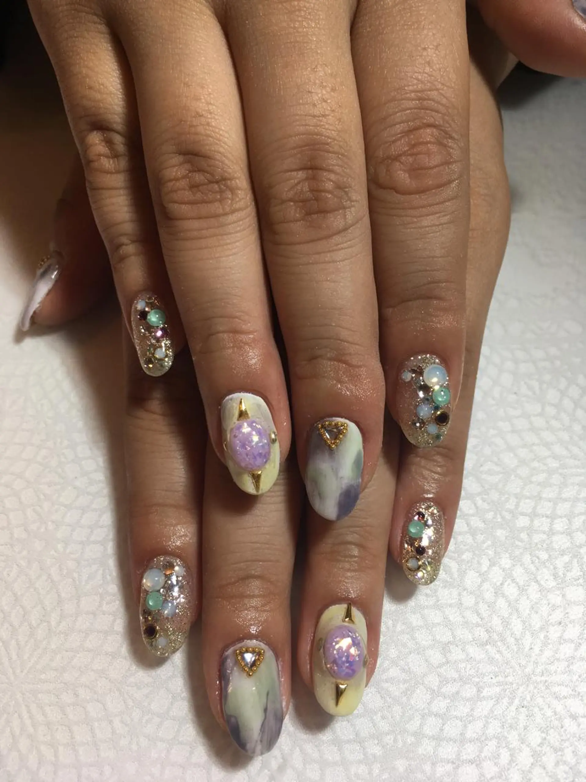 ネイル アートネイル 大理石ネイル(マーブル) 持ち込み 古川 里美のネイルデザイン