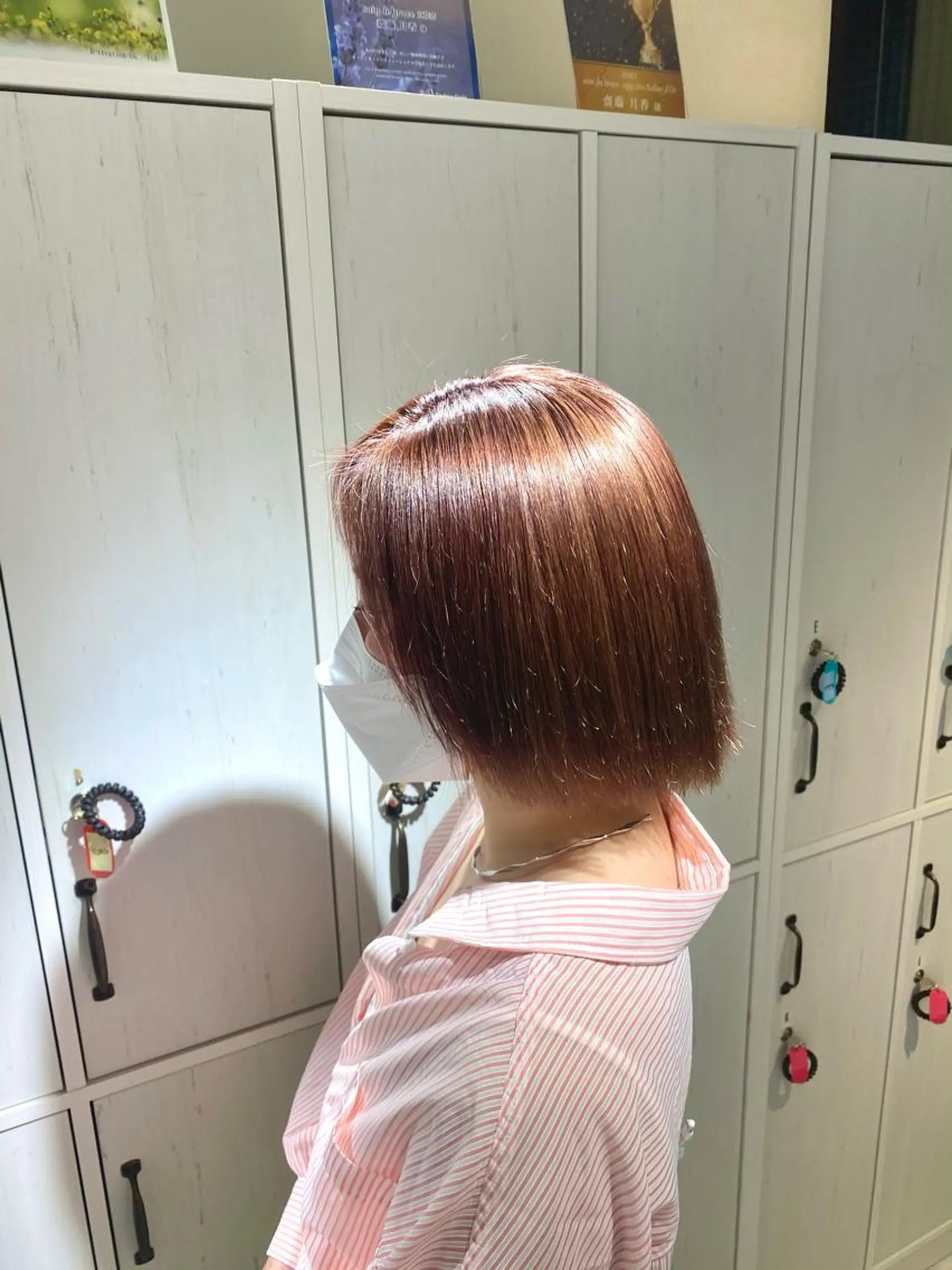 カラー ピンクカラー バイオレットカラー ヘアカラー 縮毛矯正とレイヤー カット/杉村凜汰郎のヘアスタイル