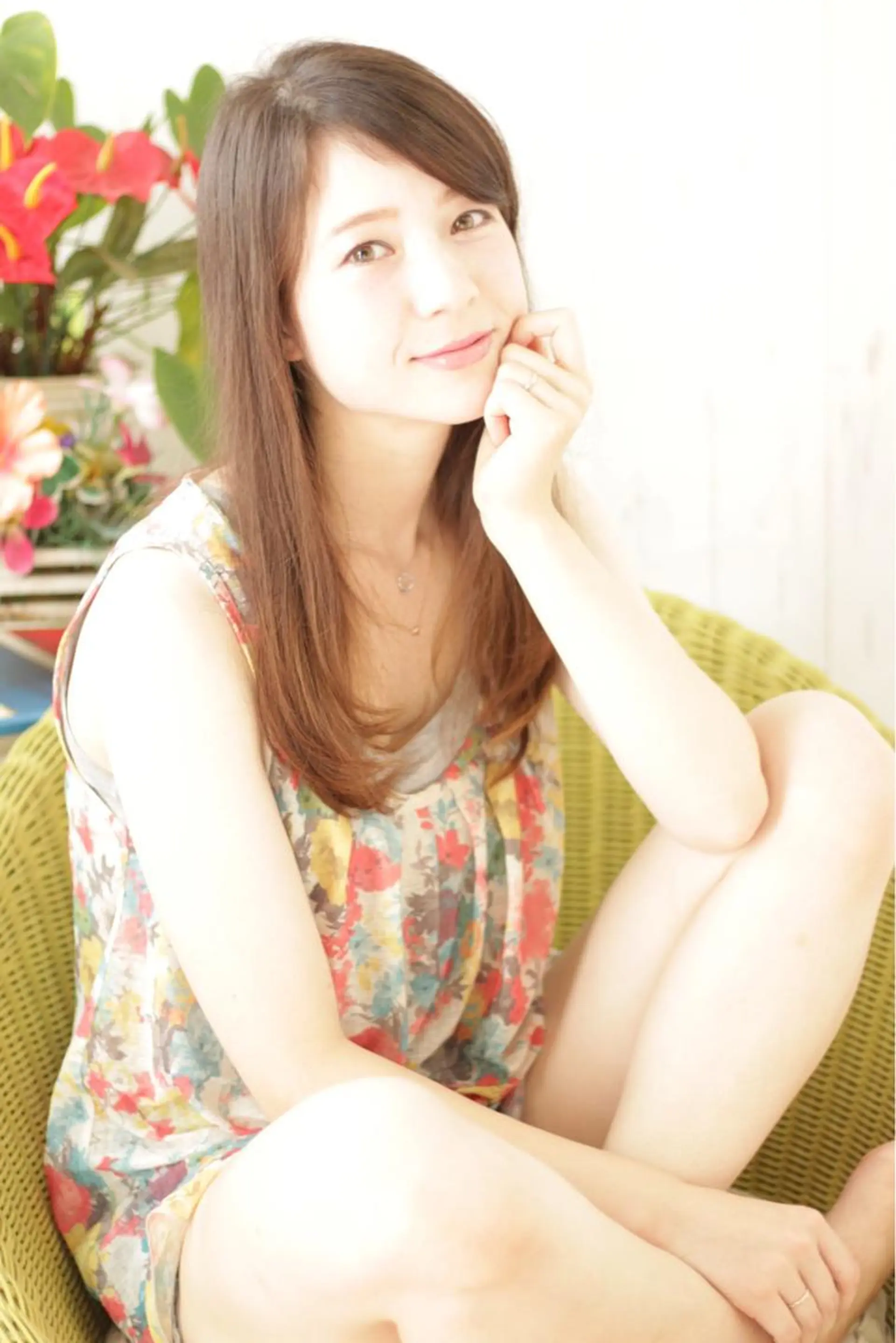 ミディアム セミロング カラー Saffyハリウッド トリートメント◎のヘアスタイル