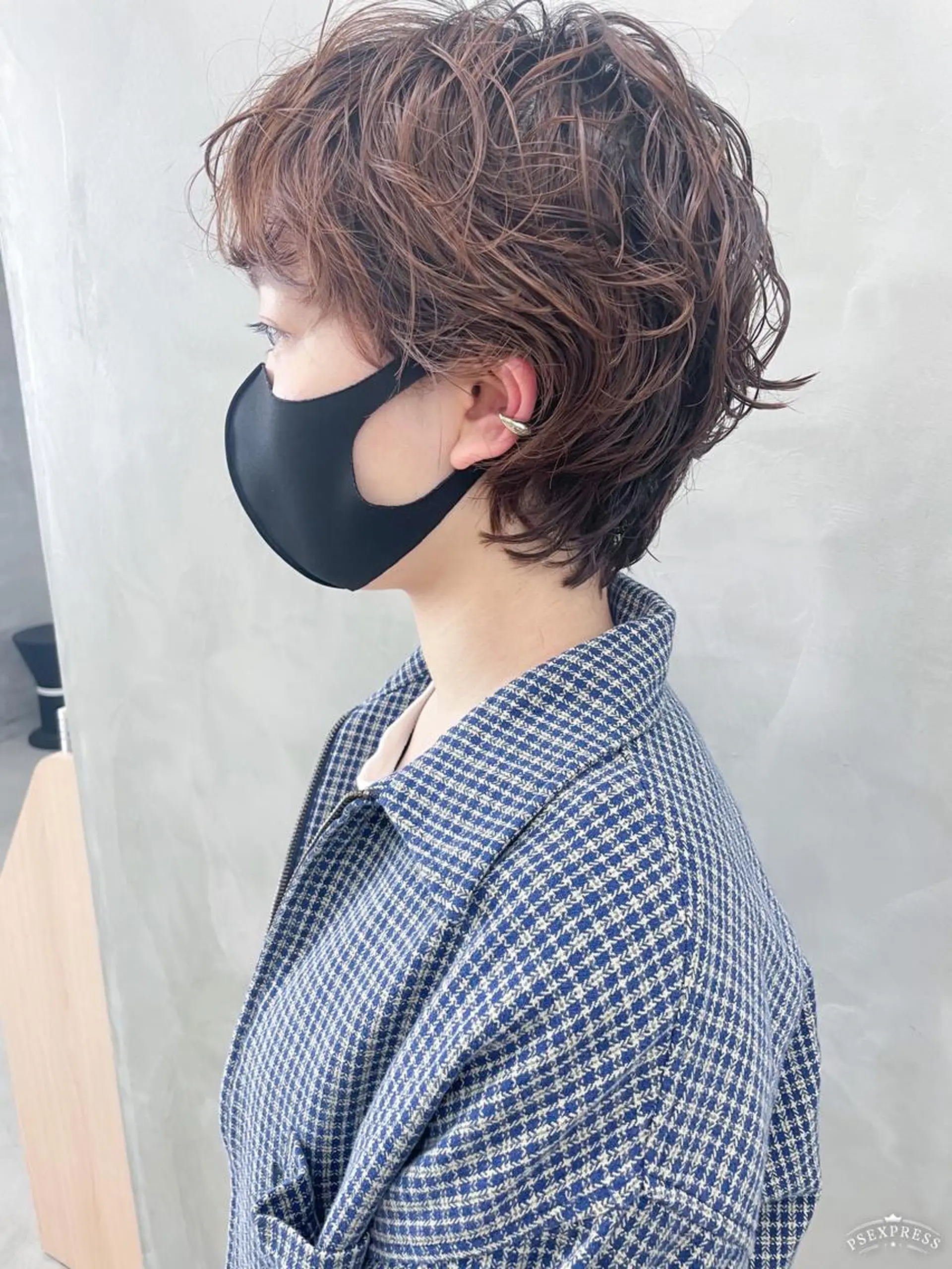 パーマ 💜ショート💜 ウルフ、ボブ二色亜美のヘアスタイル
