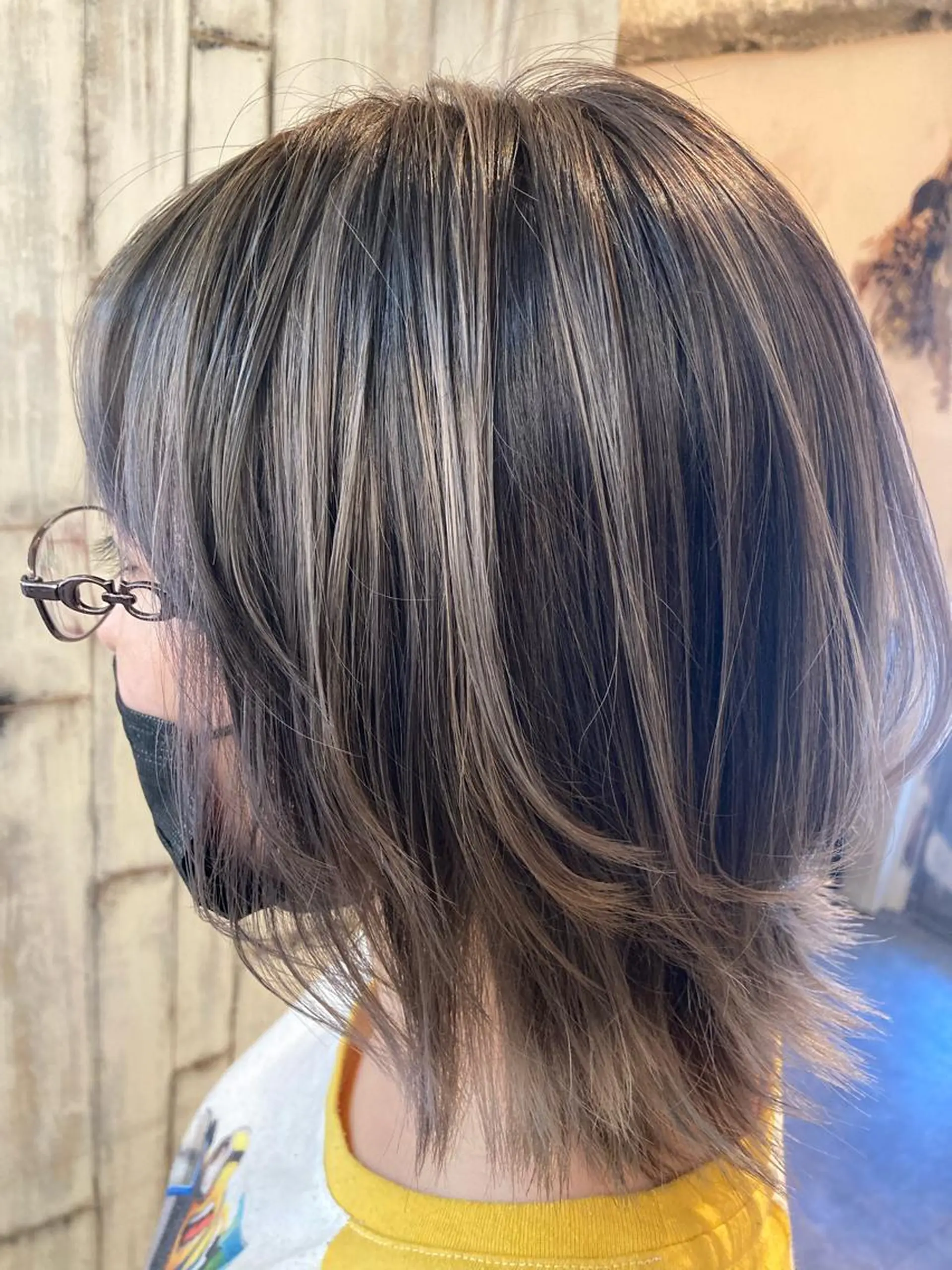 カラー バレイヤージュ ハイライトカラー 田中 健太郎のヘアスタイル