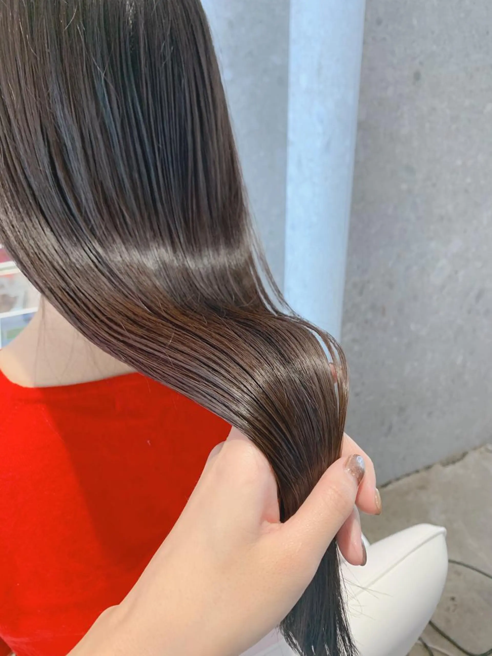 ロング カラー トリートメント カット ヘアカラー トリートメント 山下 千明のヘアスタイル