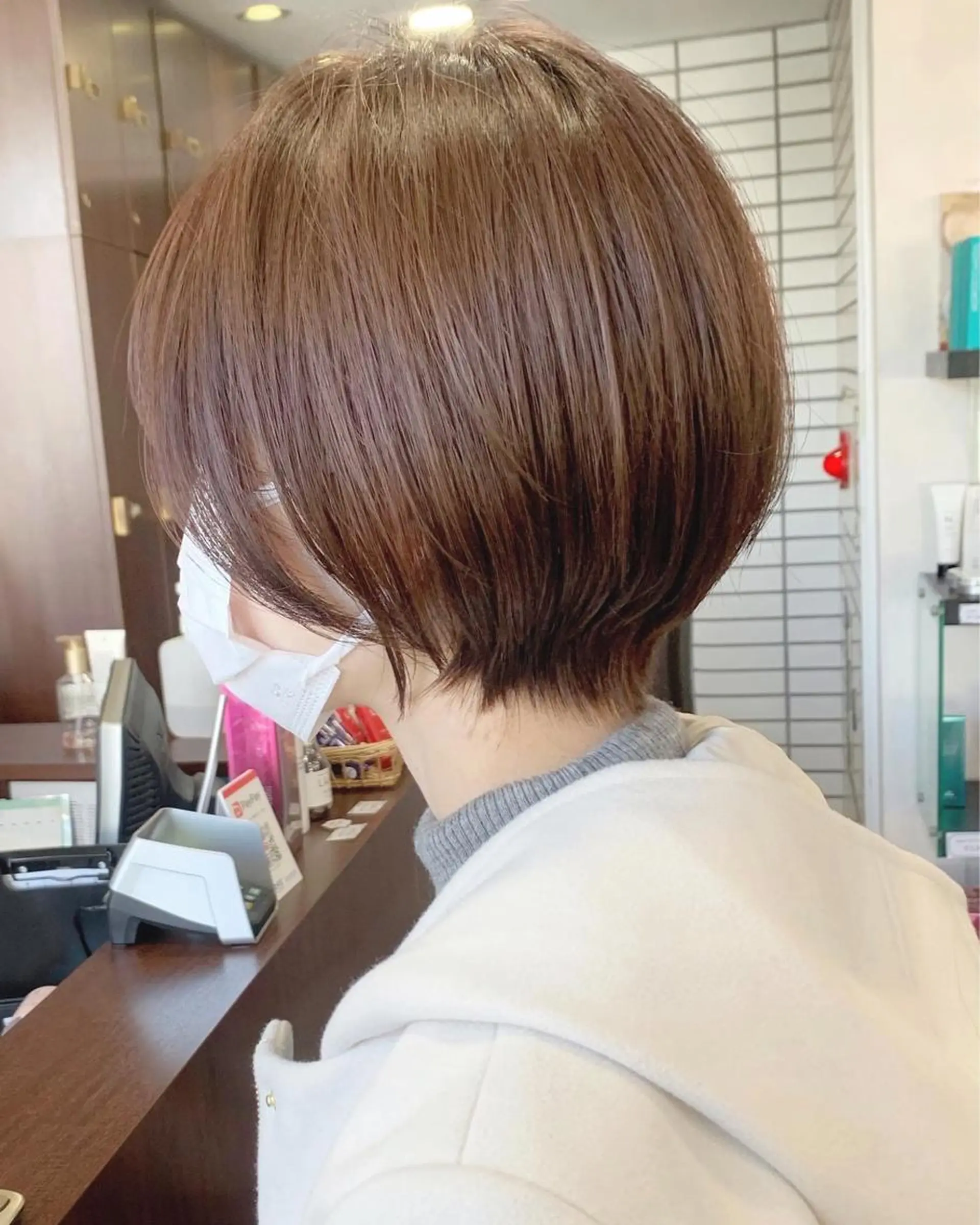 ショート カラー 縮毛矯正/ショート/ レイヤー/畑中正敏のヘアスタイル