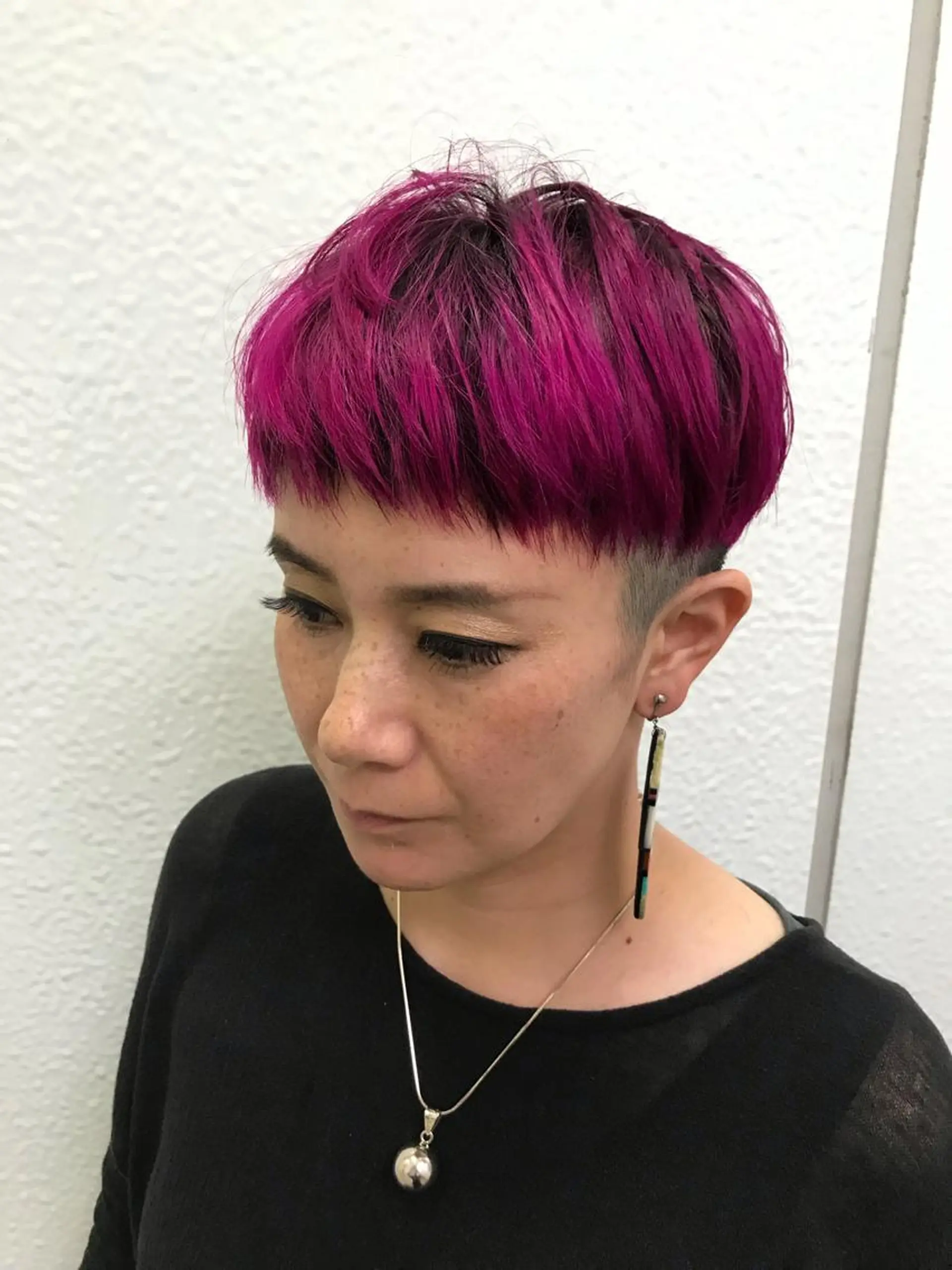 ショート カラー クロスパーマ松永裕久 似合わせカットのヘアスタイル