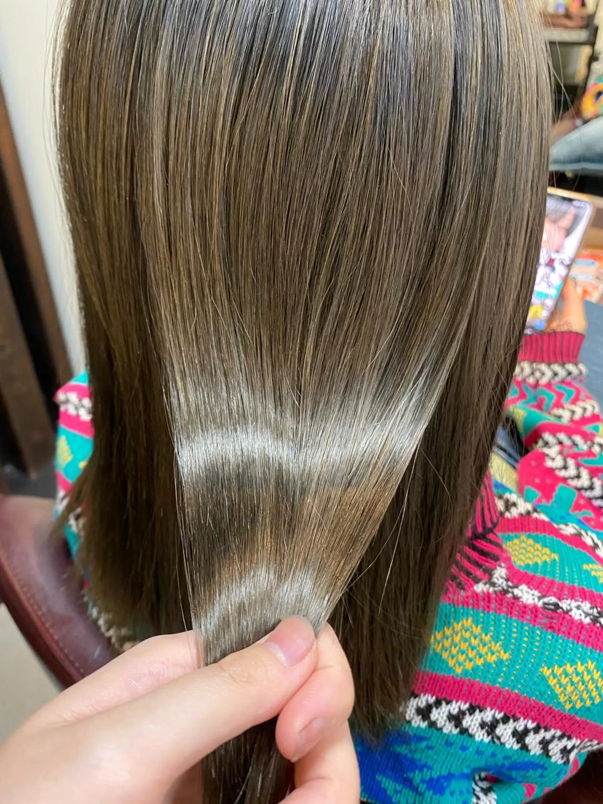 ミディアム ヘアカラー 水谷 菜央のヘアスタイル