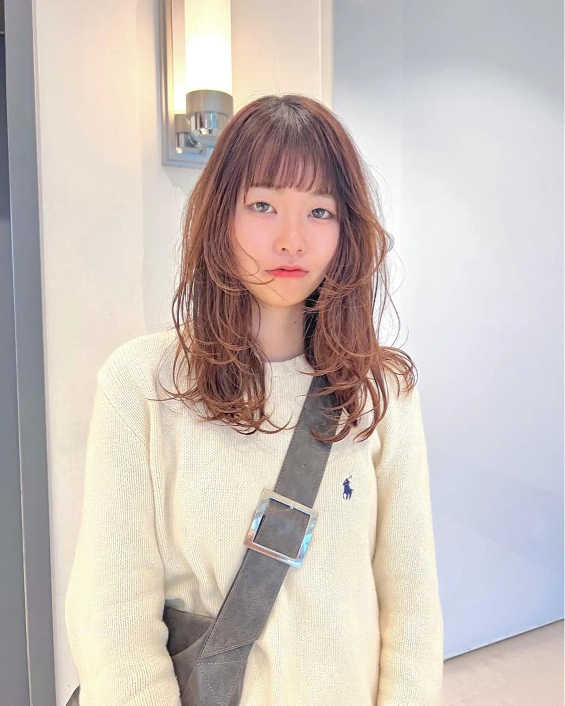 ミディアム フルガキ ハルカ天神美容室のヘアスタイル