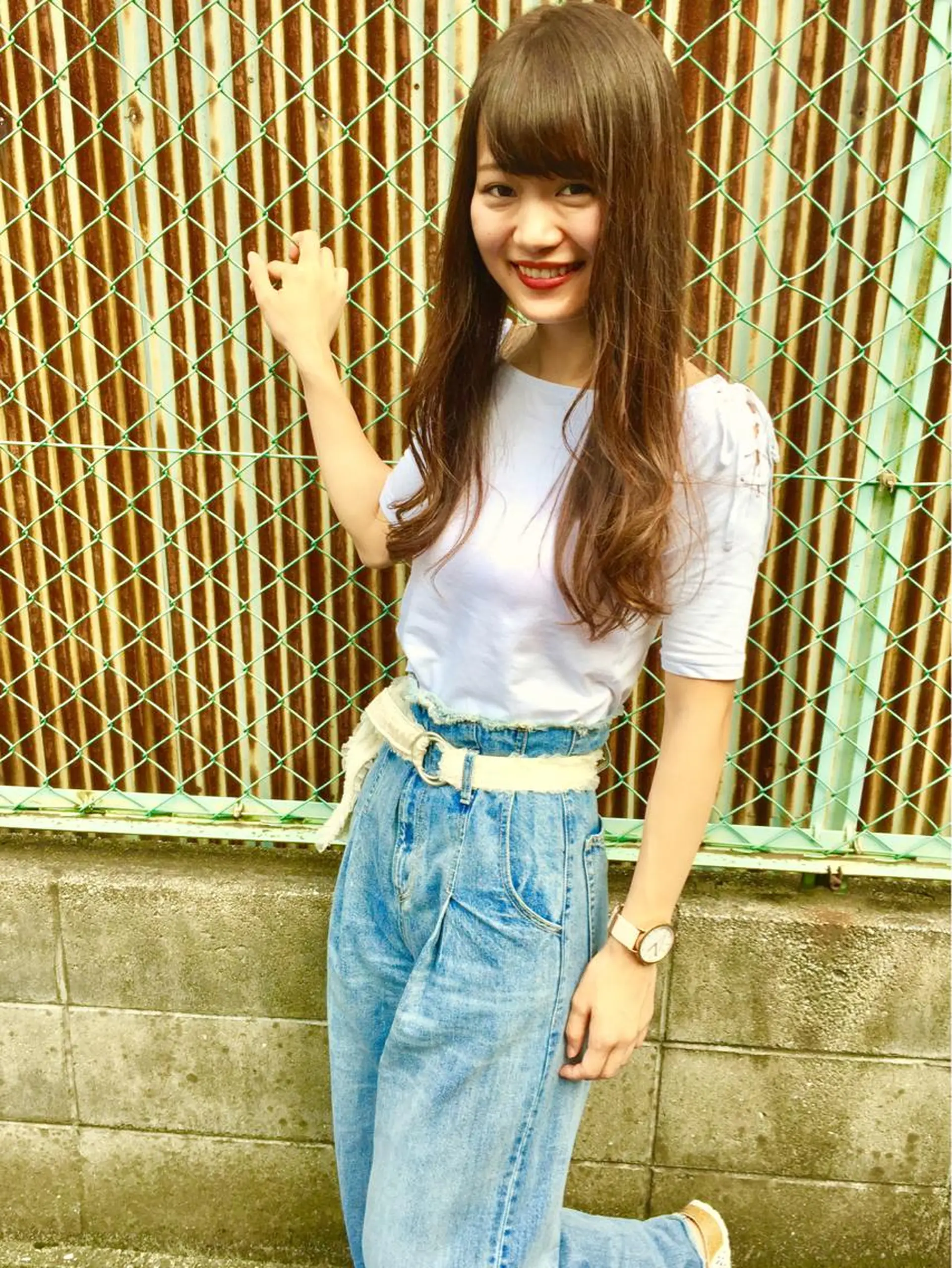 ロング カラー 安陪 寛史のヘアスタイル