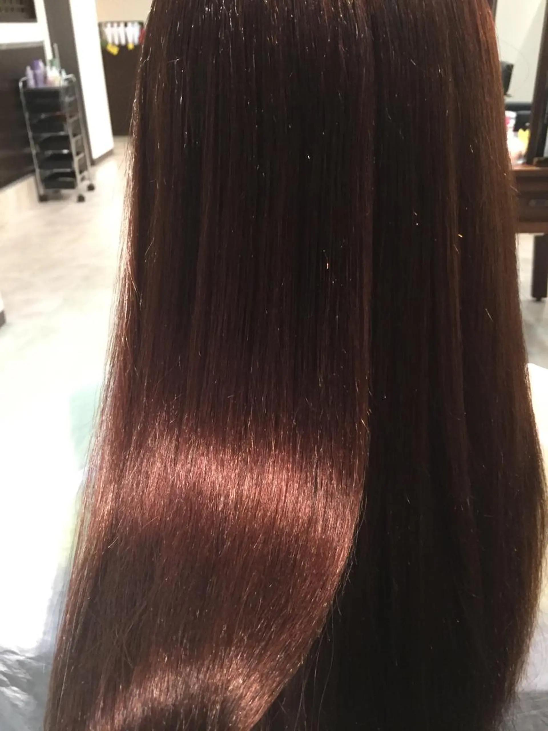 ロング カラー ブラウンカラー ピンクカラー ピンクブラウン カット トリートメント 【AMANEQ】 yuka🦋のヘアスタイル