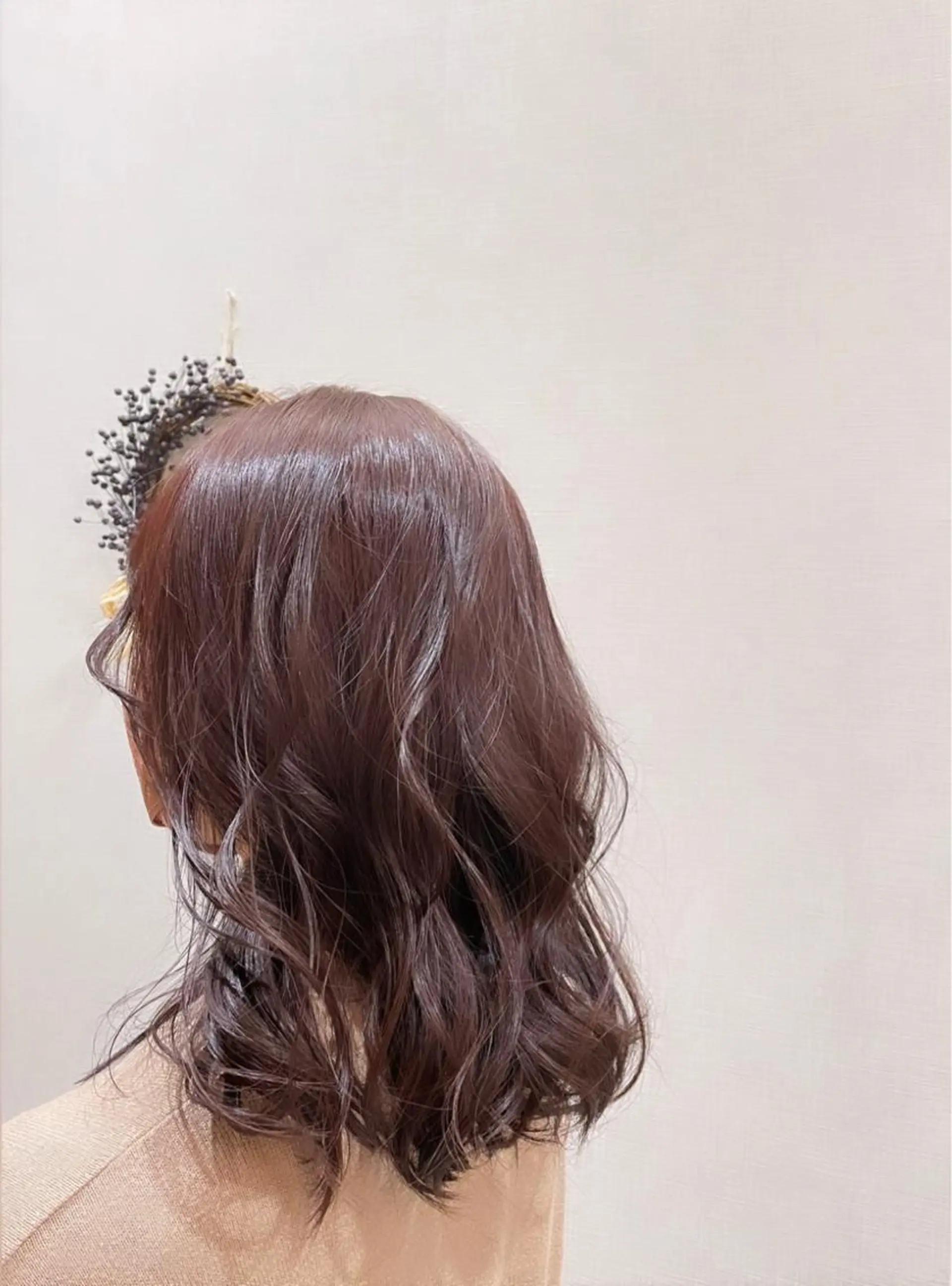 ミディアム カラー ピンクカラー ヘアカラー トリートメント 松永 佑弥のヘアスタイル