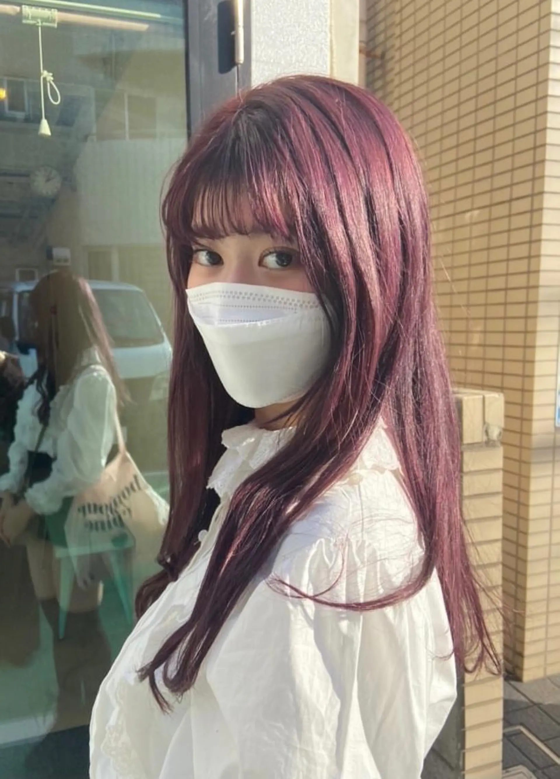 ロング カラー ブリーチ ラベンダーカラー ピンクカラー ピンクラベンダー Lomalia 🤍🫧/makoのマツエク・マツパデザイン