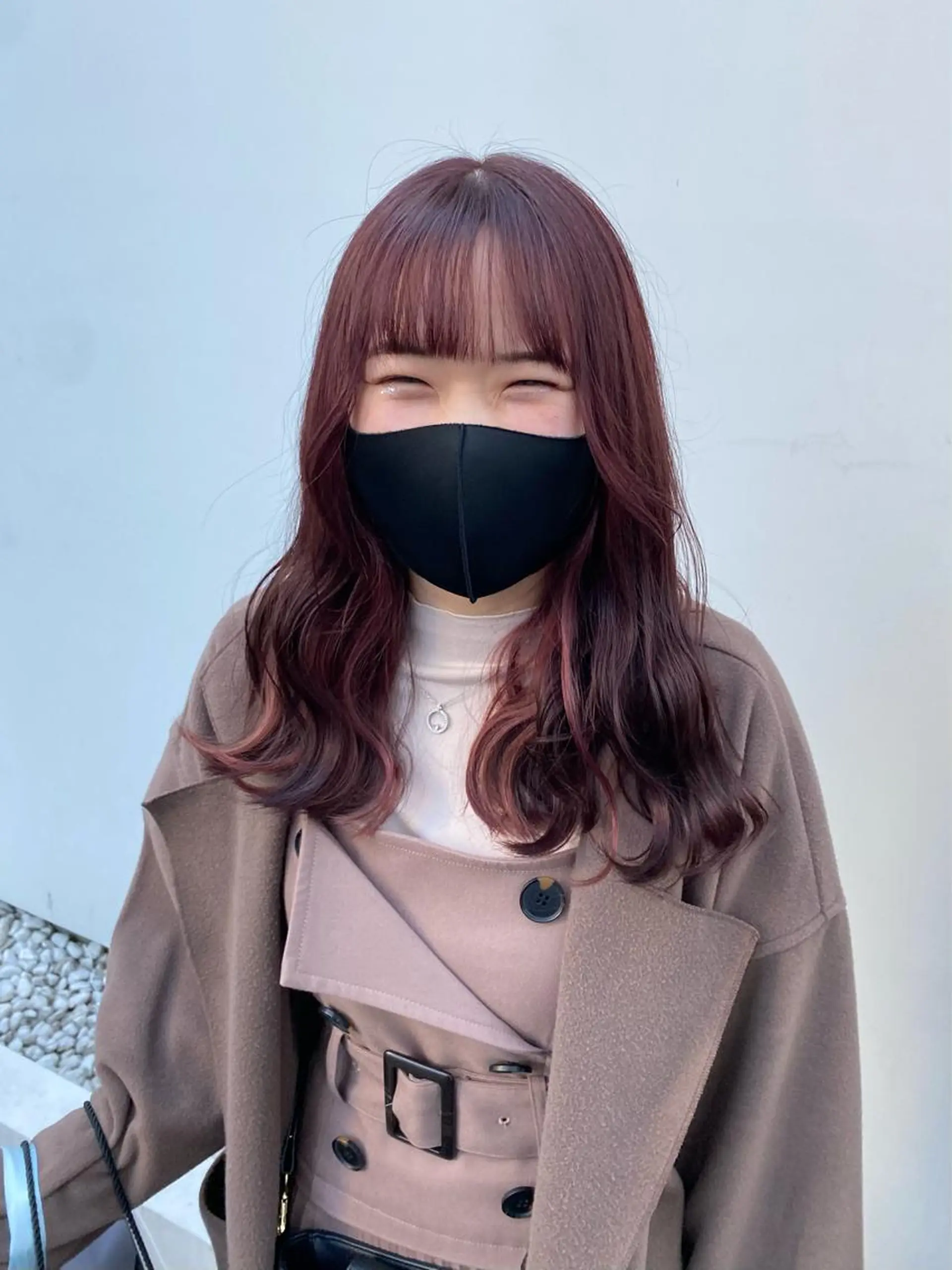 セミロング カラー Rinka/梅田/ 透け感カラー🤎のヘアスタイル