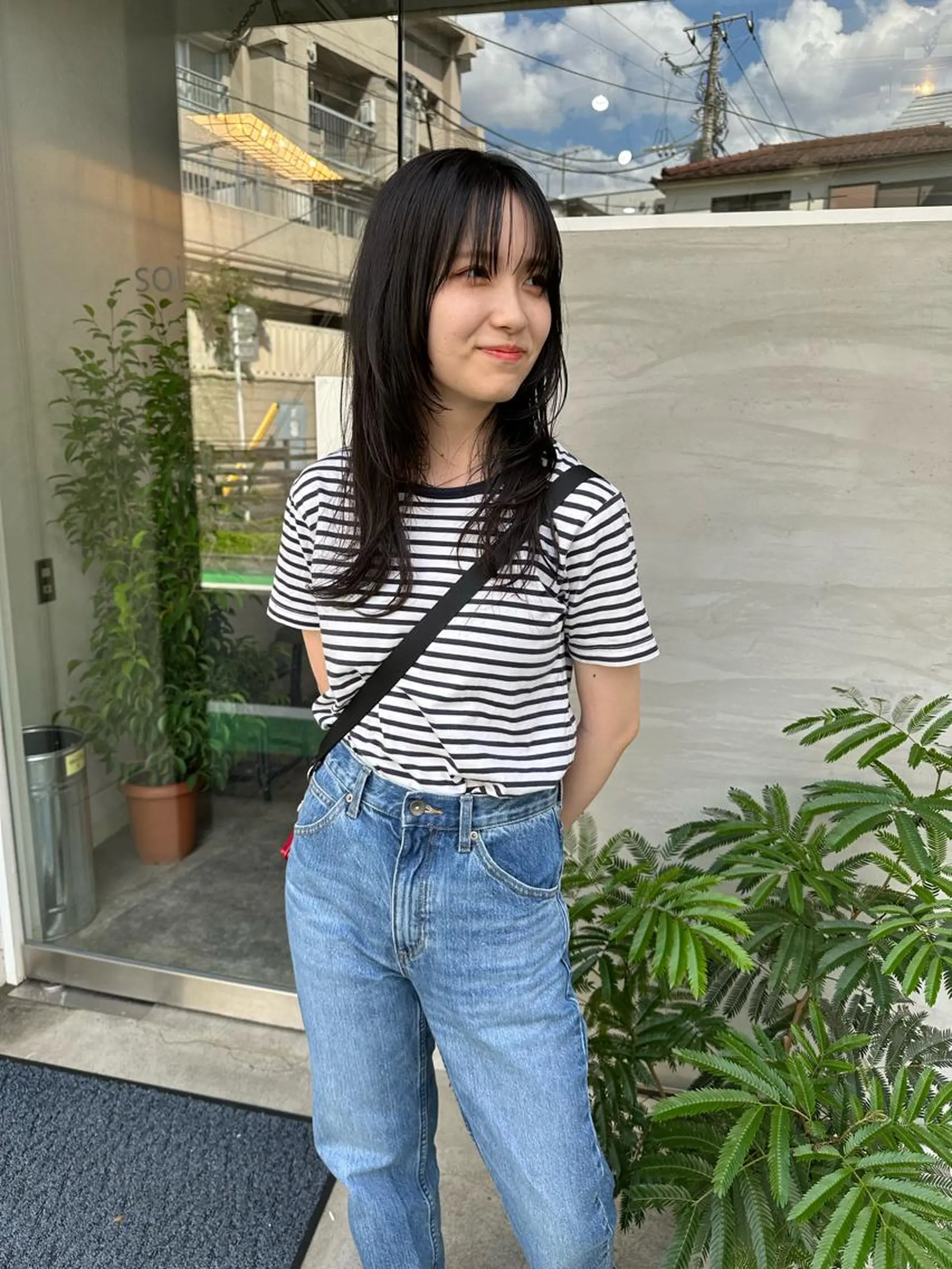 セミロング カラー 顔まわりレイヤー レイヤーカット カット ヘアカラー トリートメント パーマ/透明感カラー /ボブ/吉田一生のヘアスタイル