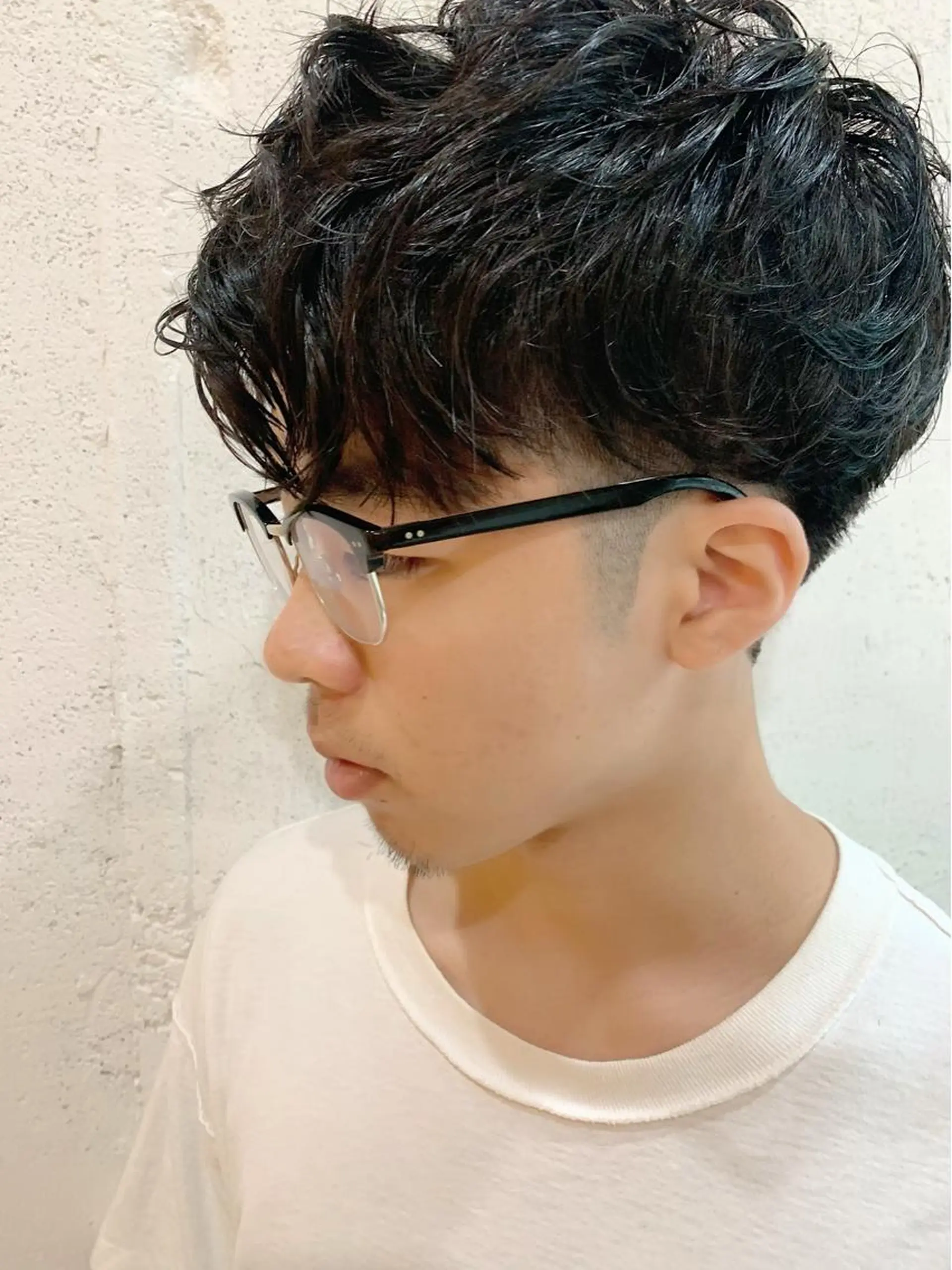 ショート パーマ メンズ メンズパーマ カット パーマ 💛丁寧さNo.🥇 🧸片山智裕💛のヘアスタイル