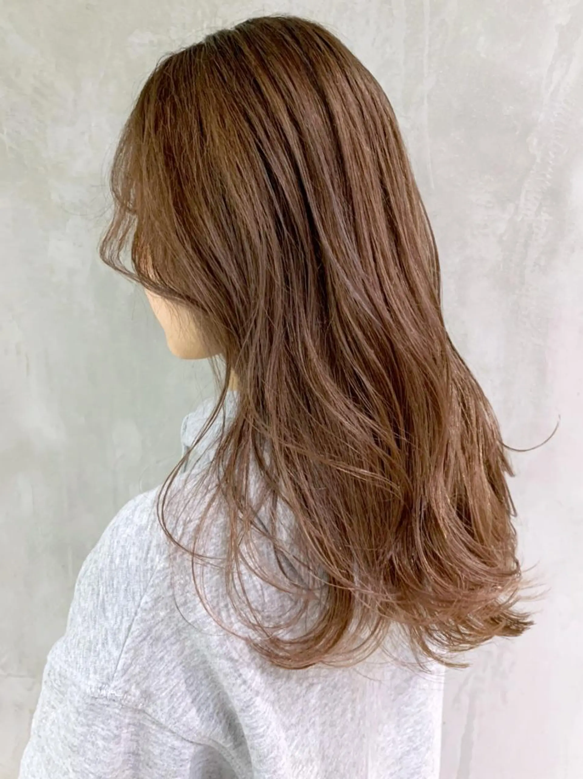 ロング カラー パーマ ヘアアレンジ ブラウンカラー ピンクカラー ピンクブラウン ITbyALBUM 浦和店のヘアスタイル