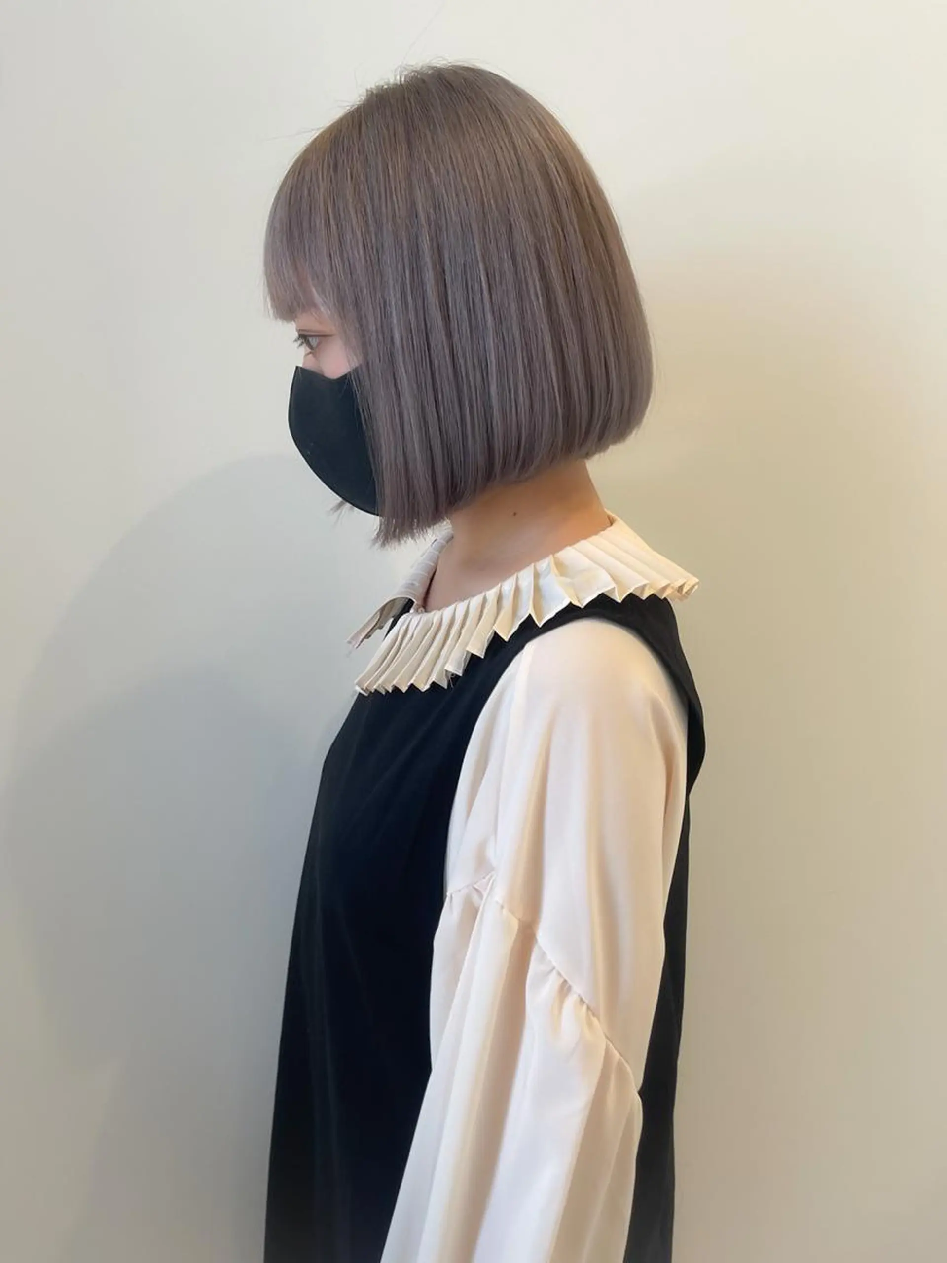 ショート カラー グレージュ ミルクティーグレージュ 清水 亮太／赤み消しカラーのヘアスタイル