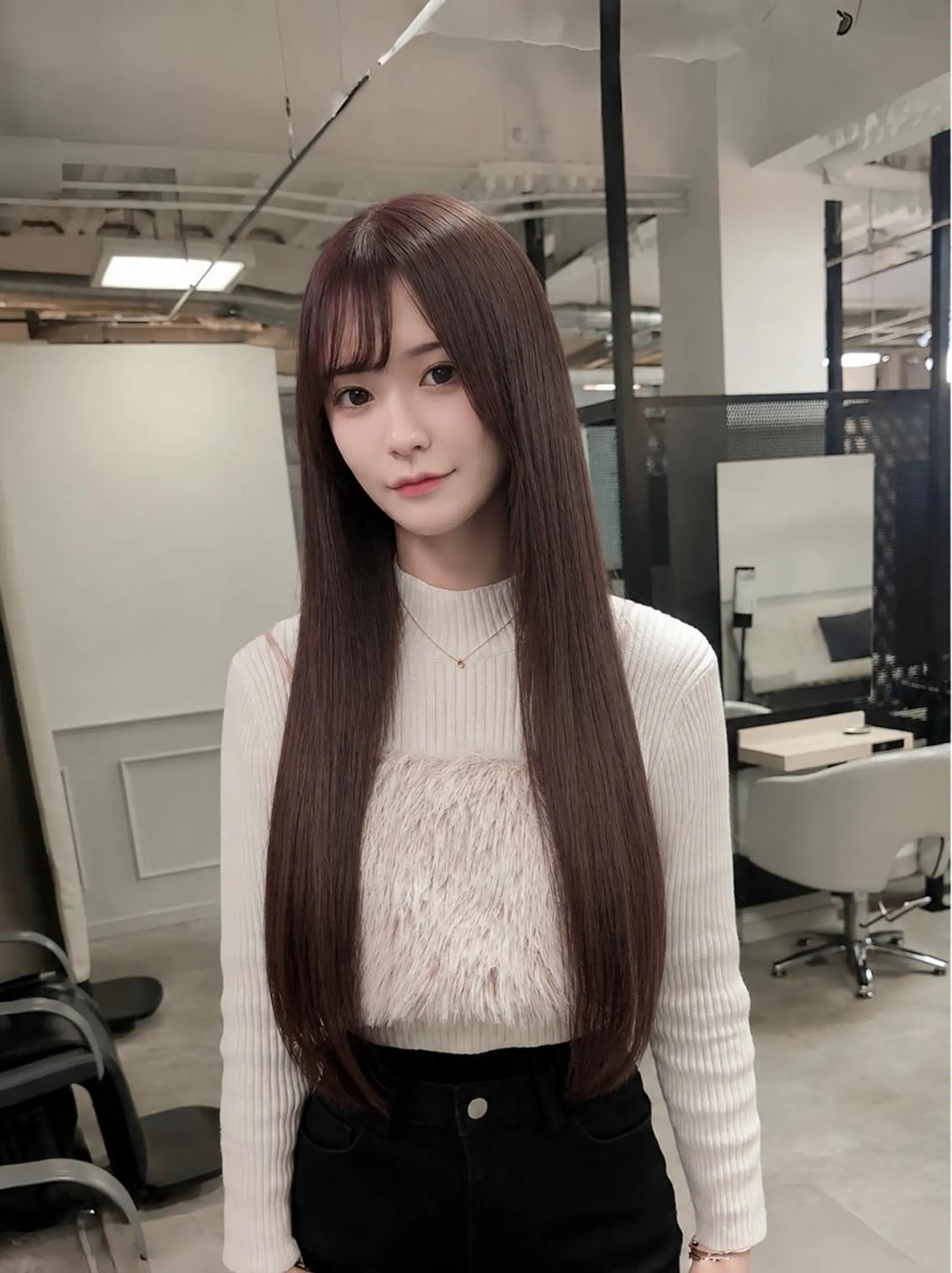 ロング カラー シールエクステ ブラウンカラー モカブラウン エクステ カット ヘアカラー トリートメント エクステ ハネエクステ表参道/ 羽エクステSpicaのヘアスタイル