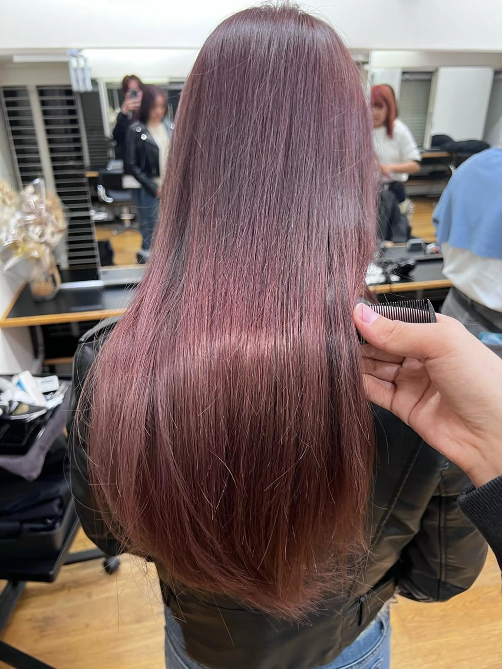 ロング 髪質改善 韓国風ヘア レイヤーカット ロング トリートメント 🇨🇳ワンホンヘア 下田鉄也のヘアスタイル