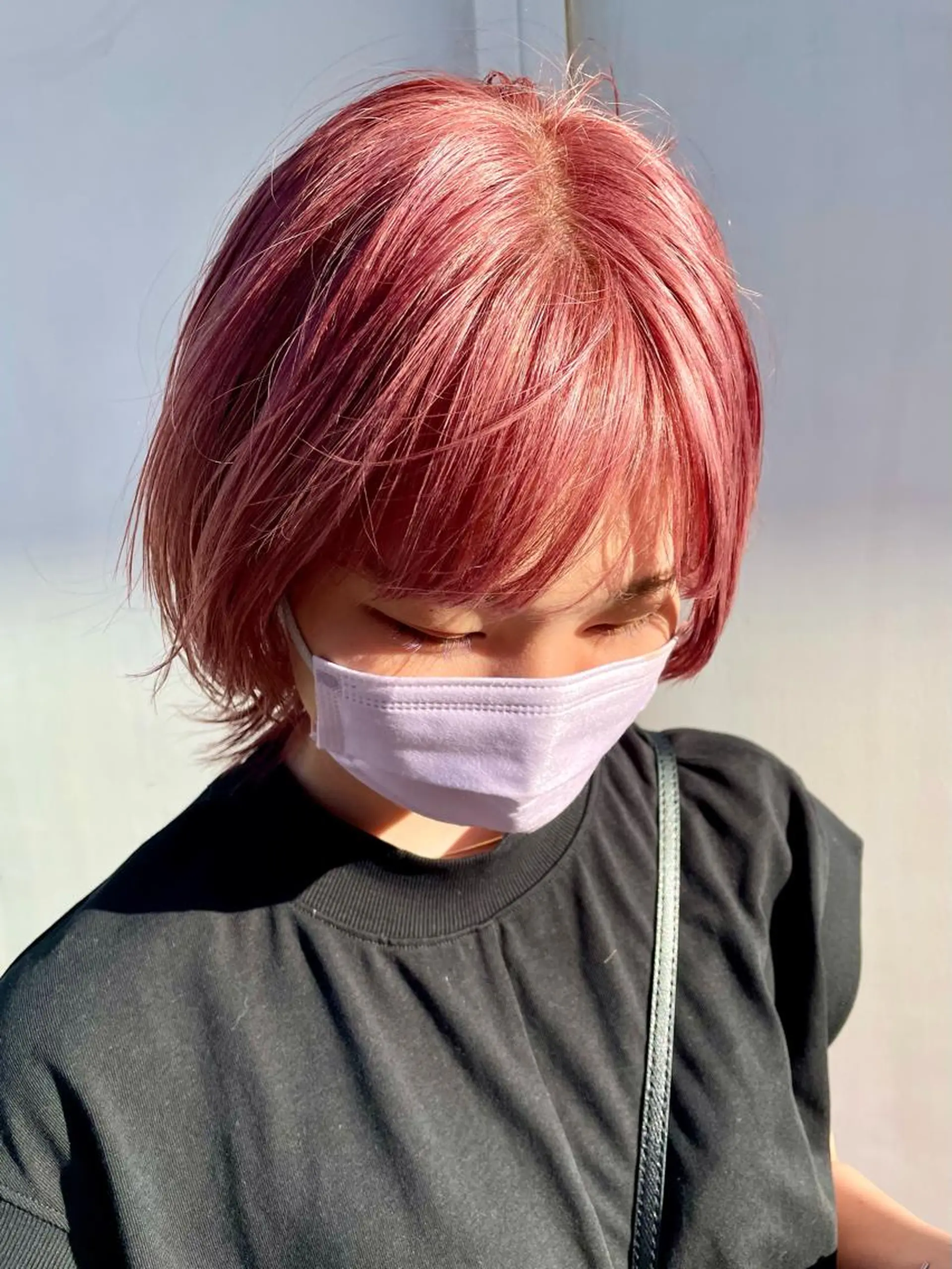 ミディアム カラー ピンクカラー 小関 仁晴のヘアスタイル