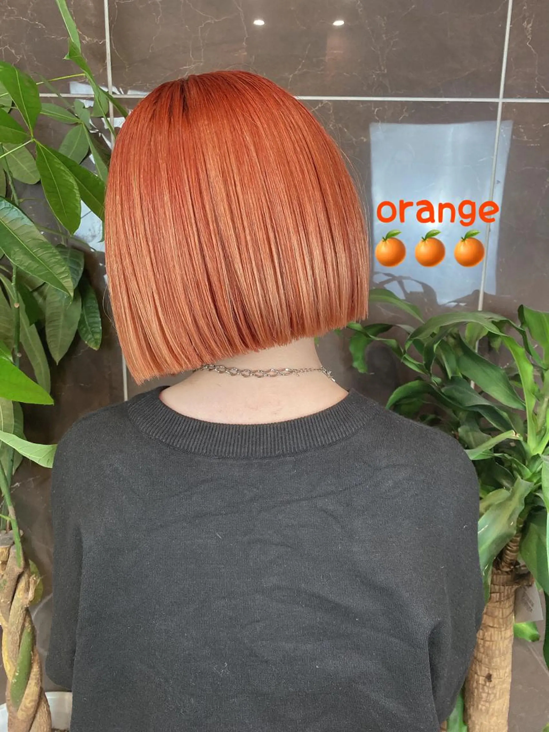 ショート カラー オレンジ ♡レイヤーカット れお♡のヘアスタイル