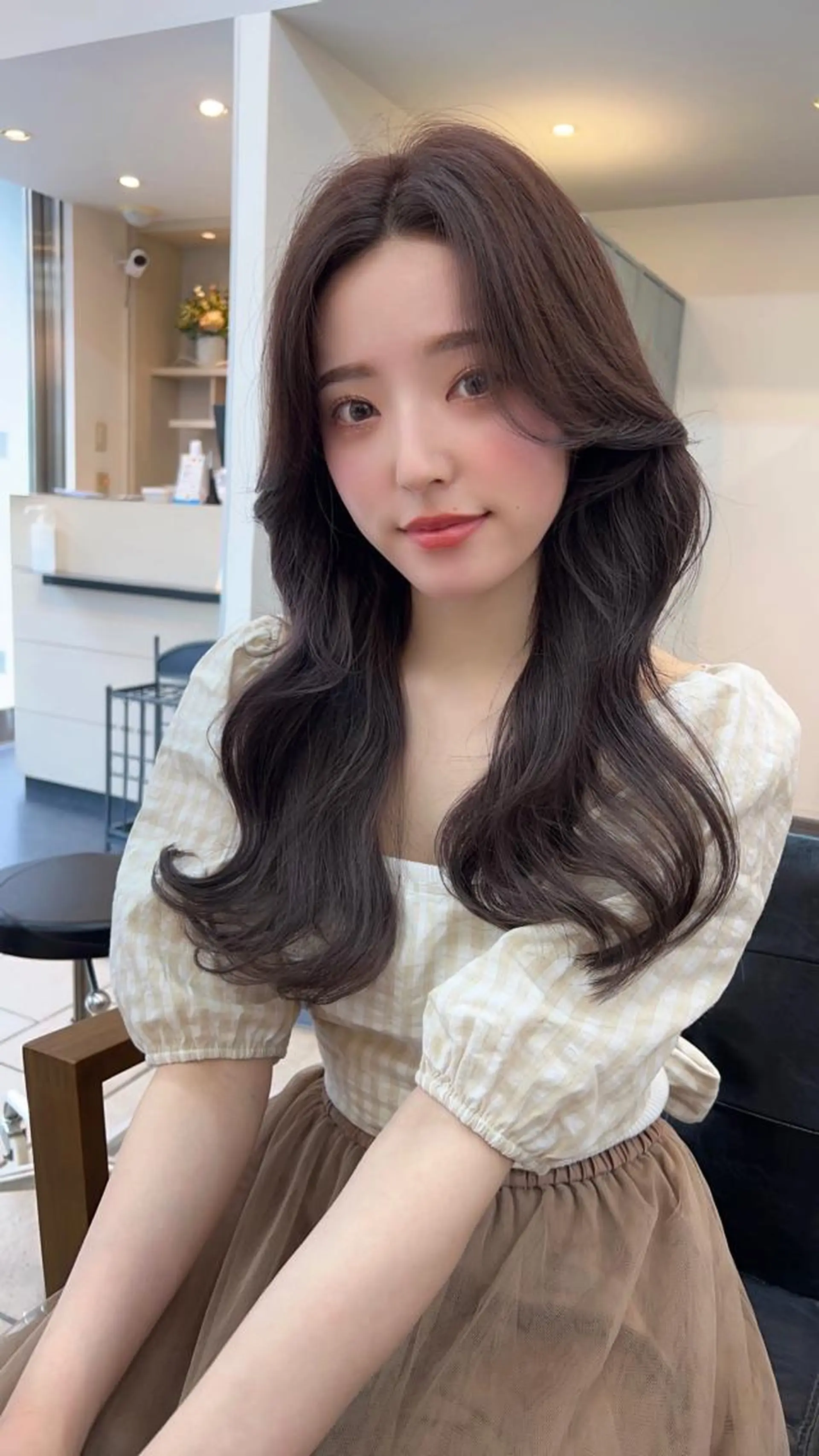 ロング カラー ヨシンモリ カット ヘアカラー トリートメント 韓国ヘア/レイヤー カット SAKURAのヘアスタイル