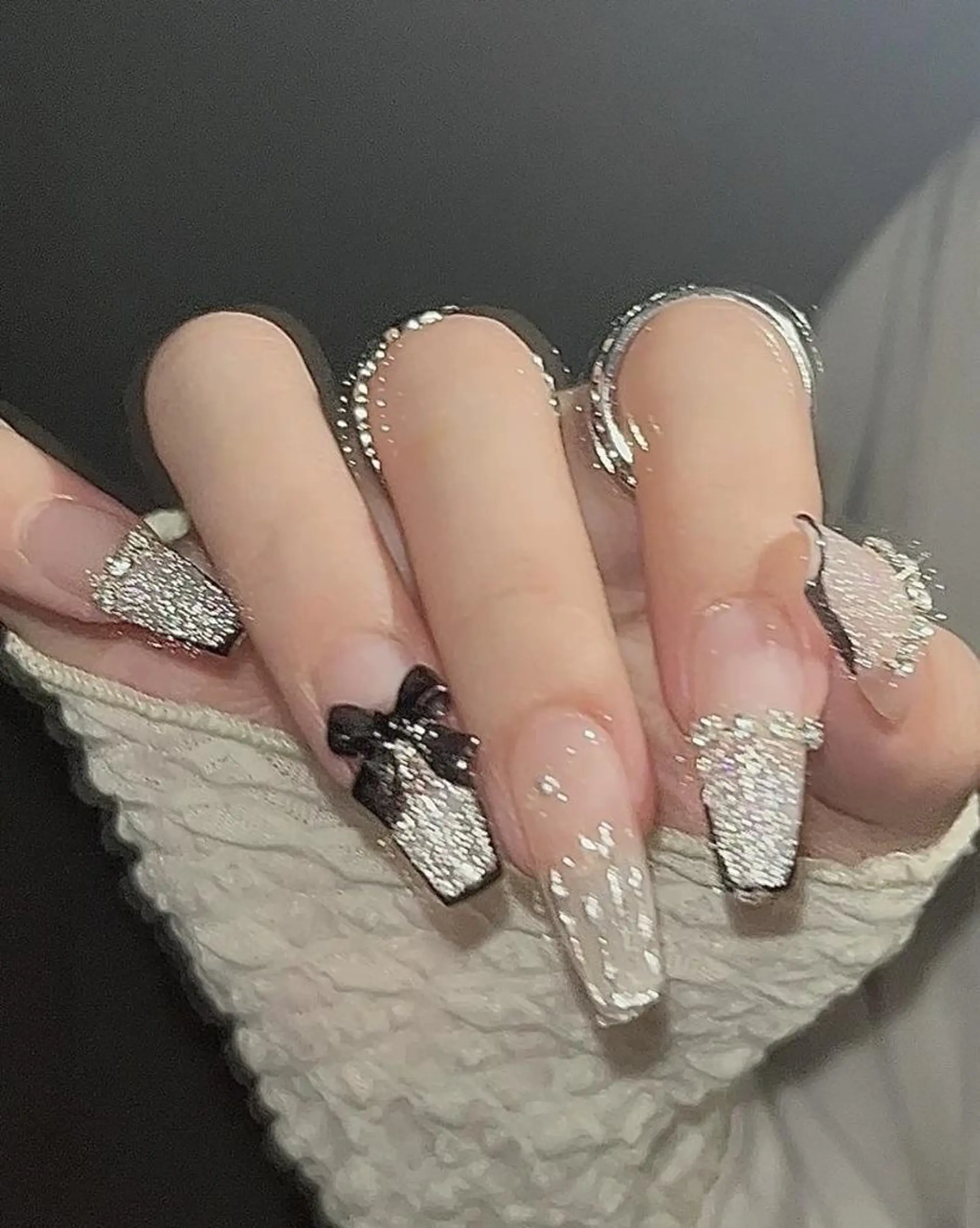 ネイル 長さ出し フレンチネイル グラデーション 卒業式 マグネットネイル Sora nail 長さ出し専門店のネイルデザイン