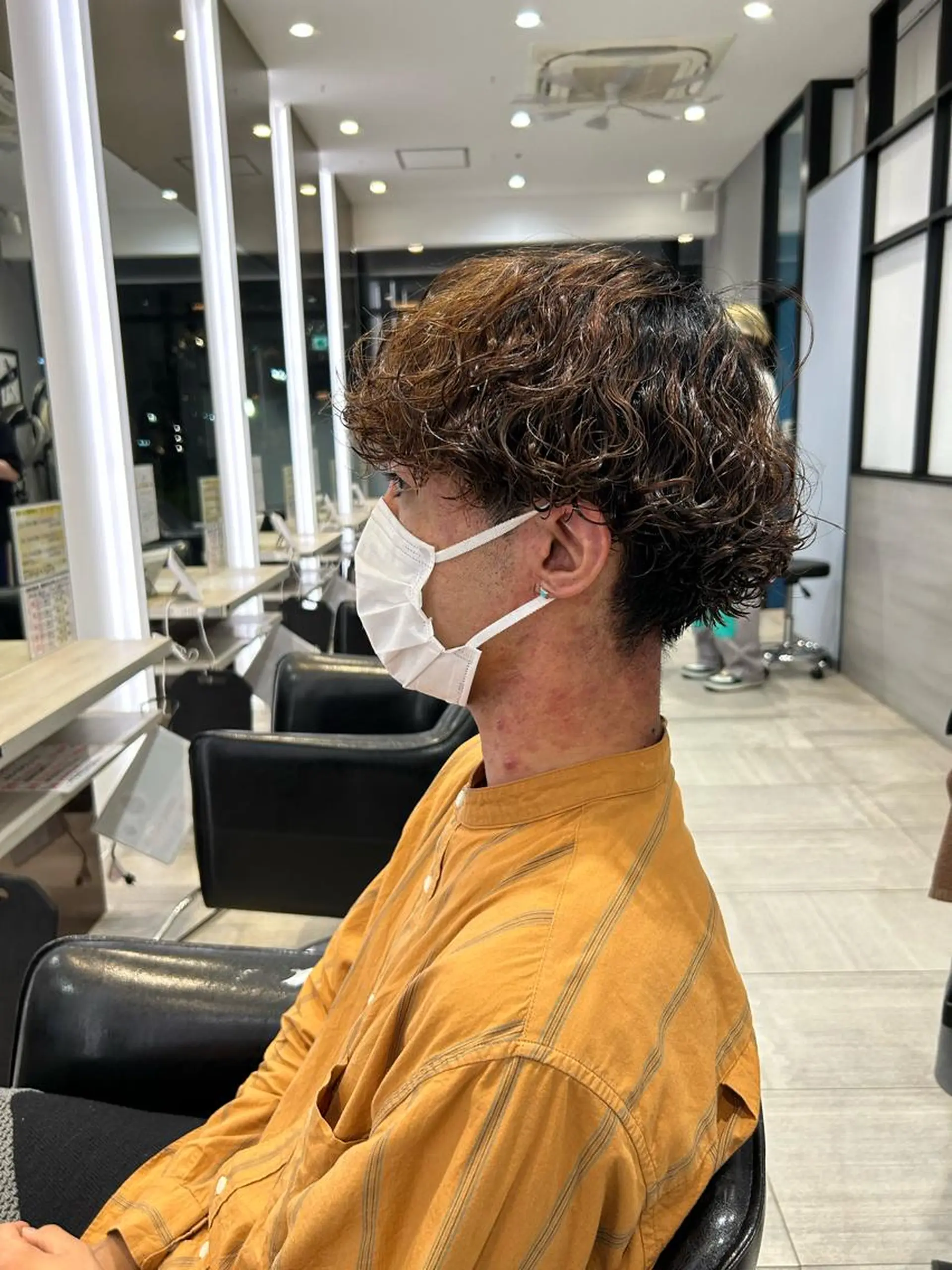 パーマ メンズ メンズパーマ 立川/ハイトーン/ 髪質改善/田中柚のヘアスタイル