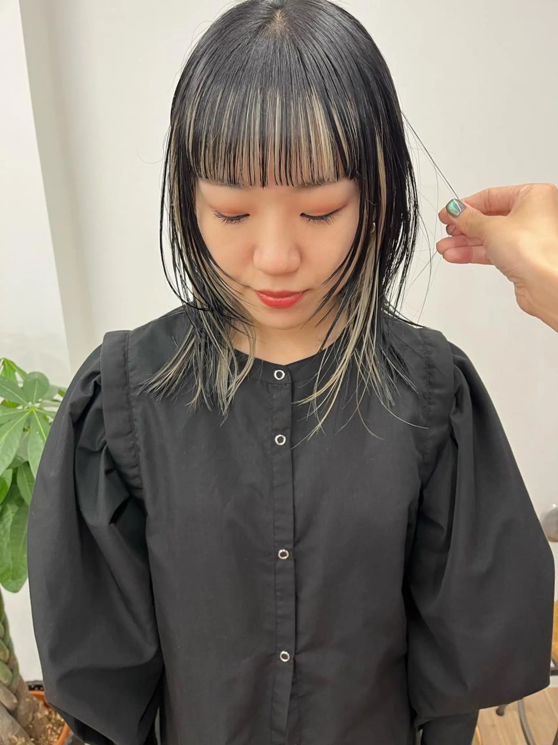 ミディアム カラー ヘアアレンジ メンズ ヘアカラー トリートメント No1韓国風レイヤー &カチモリ✨ /サキのヘアスタイル