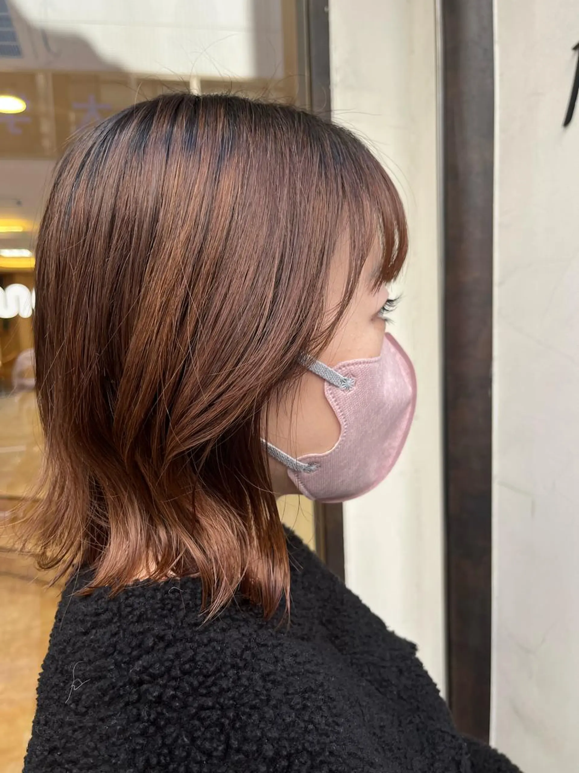 ミディアム くびれヘア 顔周りカット 韓国風ヘア 田畑 優希のヘアスタイル