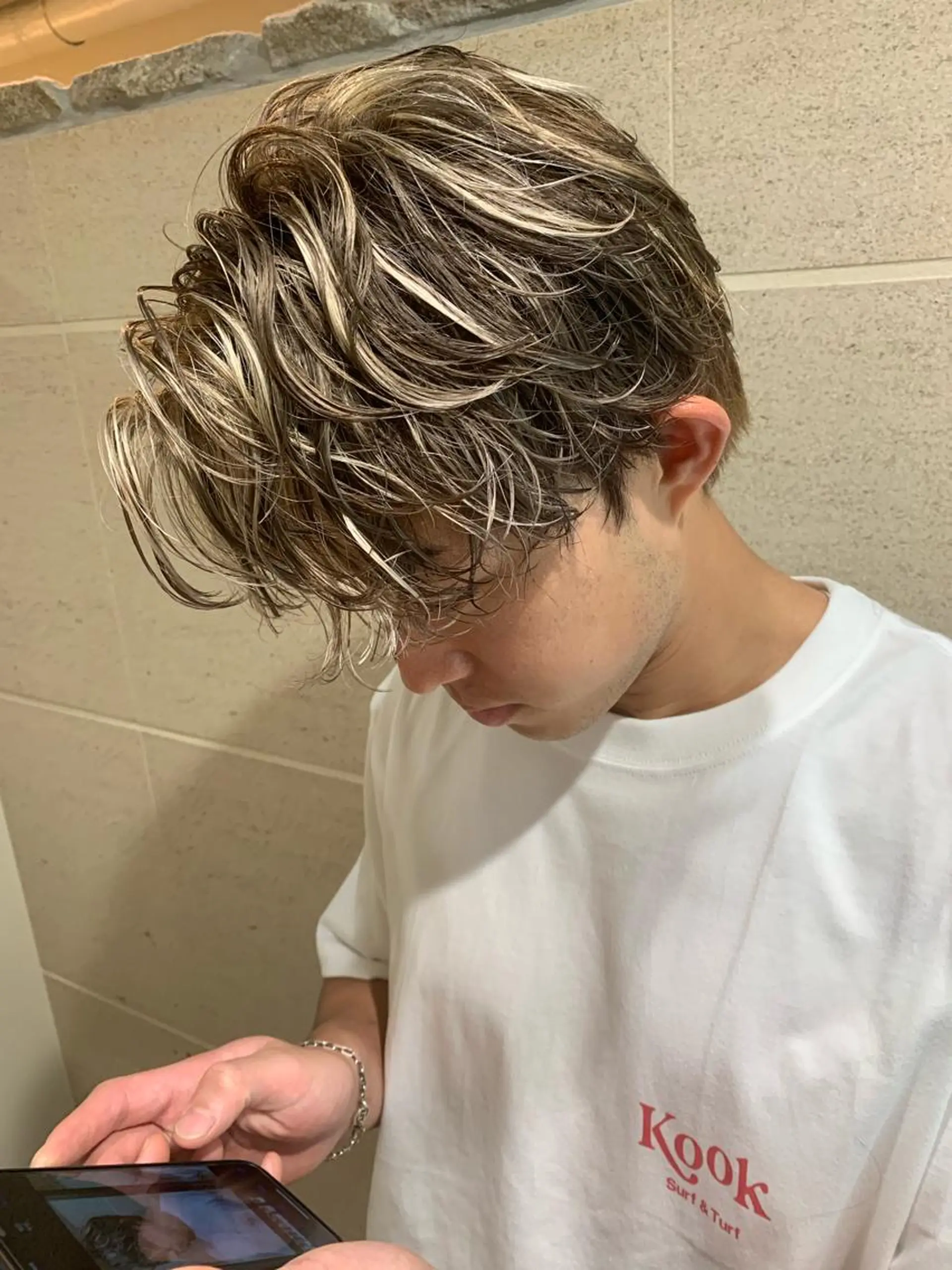 ショート カラー パーマ メンズ カット ヘアカラー men'ssalon 川嶋宏旭 栄 矢場町のヘアスタイル