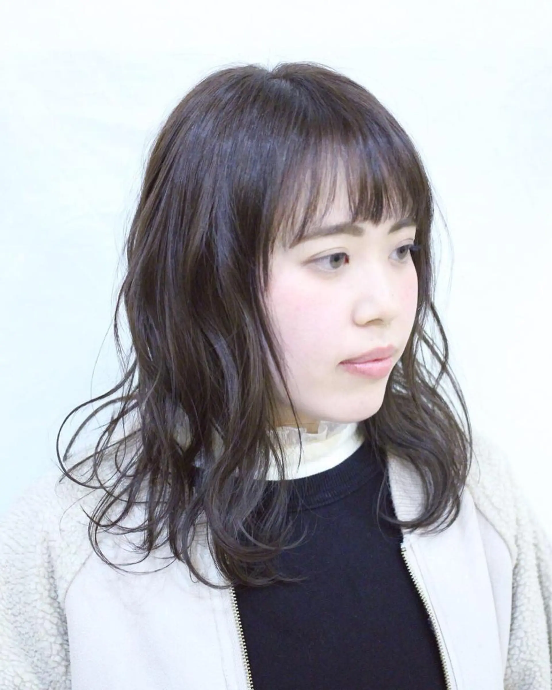 セミロング カラー カット ヘアカラー 土居 正季のヘアスタイル