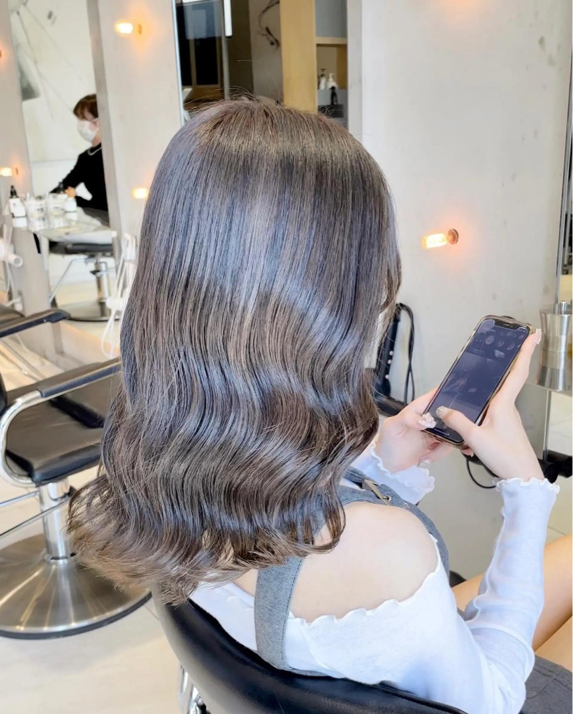 セミロング カラー ヘアアレンジ 艶髪/レイヤーカット 🐣misakiのヘアスタイル