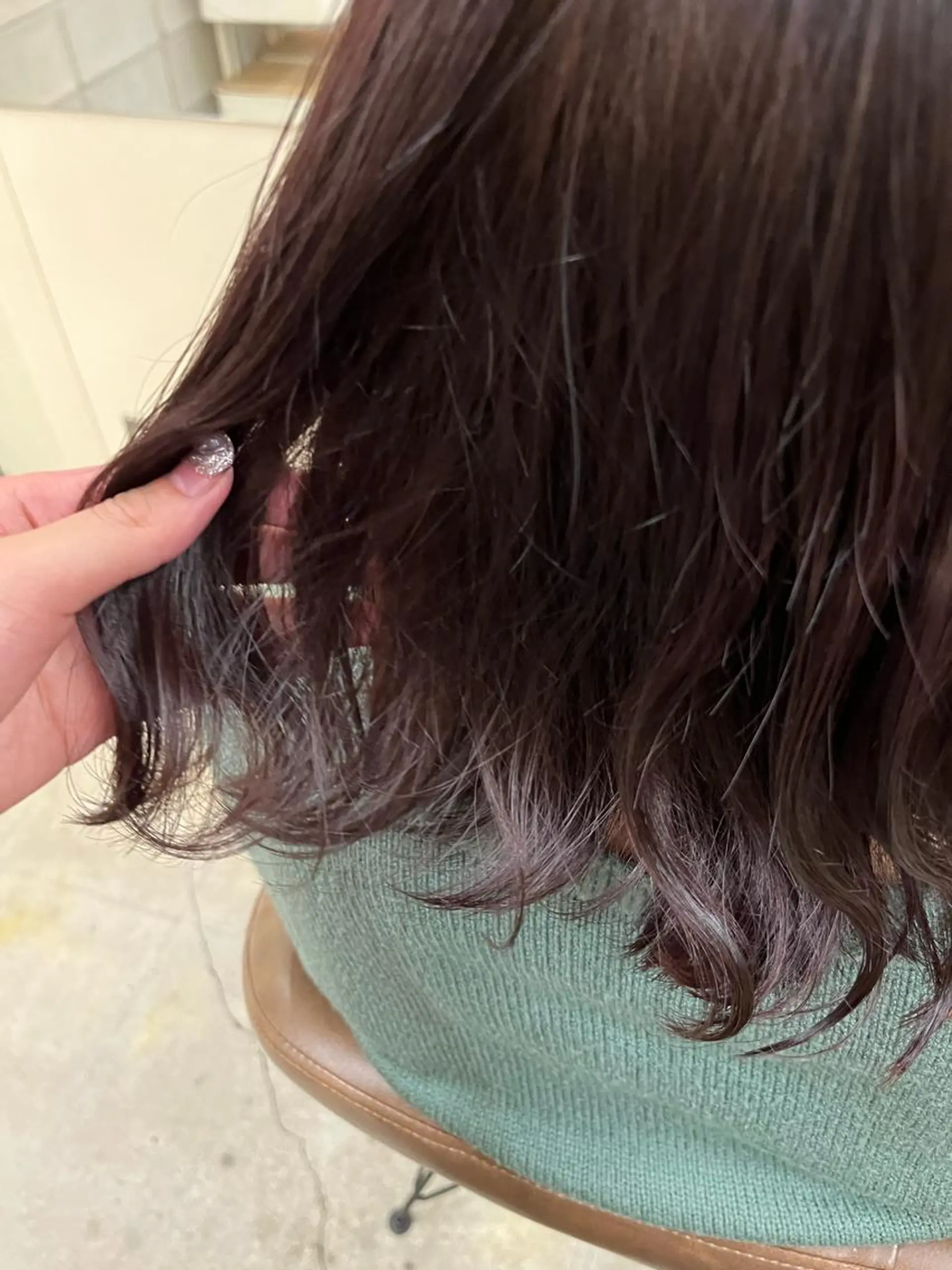 ミディアム パープルカラー 暖色カラー／ ヘアセット🌛櫻井舞のヘアスタイル