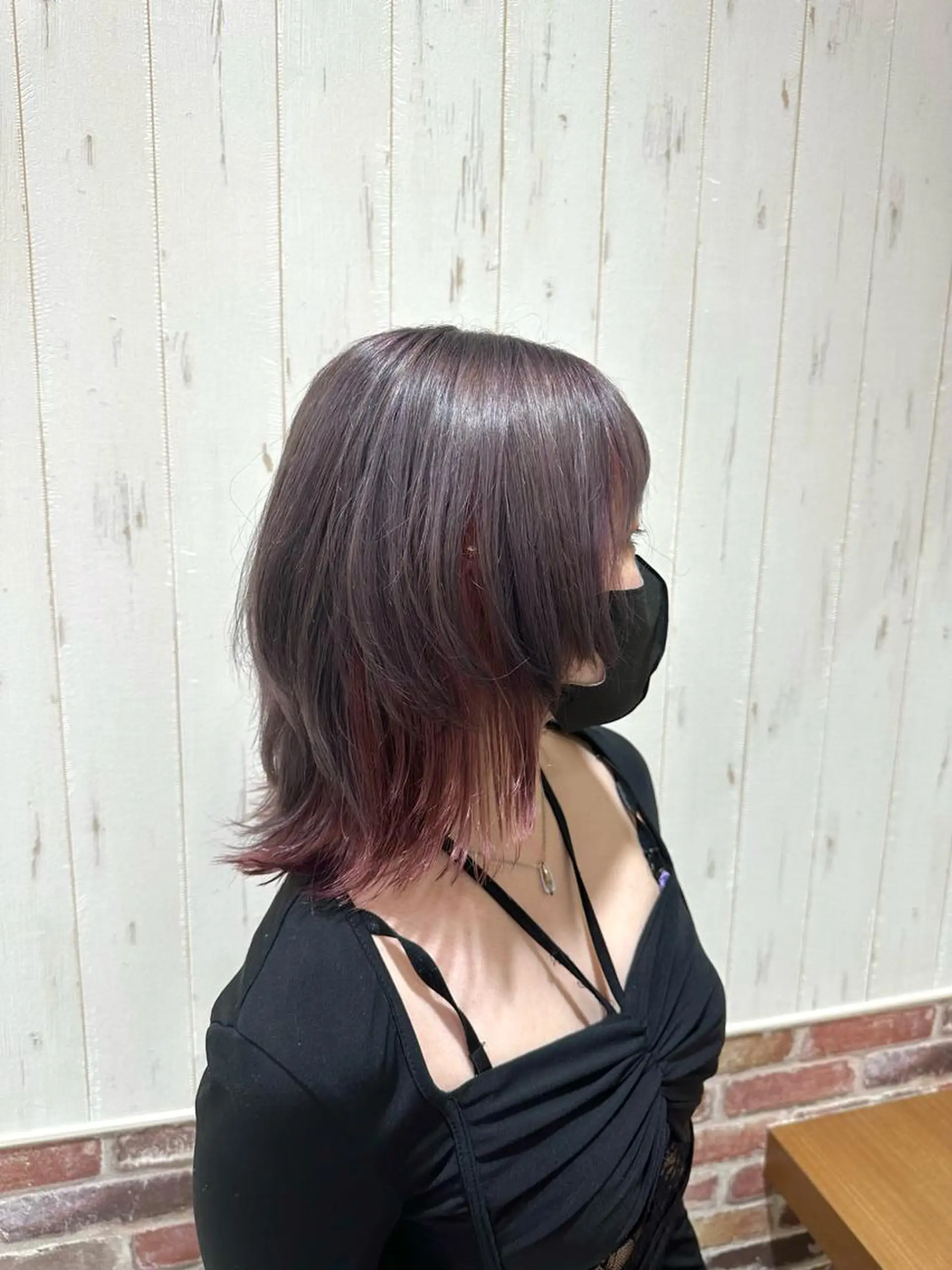 ミディアム カラー ミディアムパーマ ブリーチ ケアブリーチ ダブルカラー ハイライトカラー ヘアカラー 中嶋 紘夢のヘアスタイル