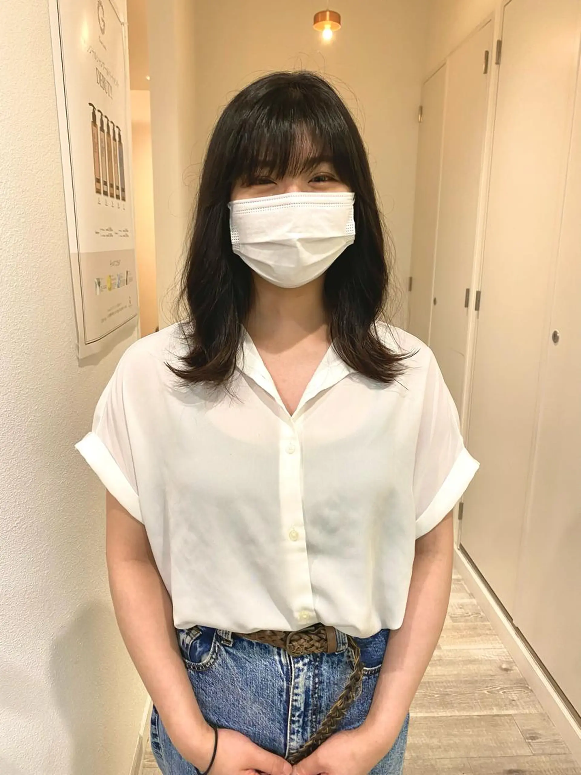 セミロング パーマ セミロングパーマ レイヤーカット ショート& パーマ　坂本のヘアスタイル